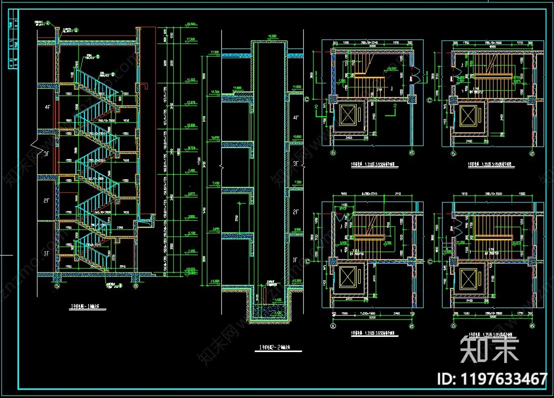 现代楼梯节点施工图下载【ID:1197633467】