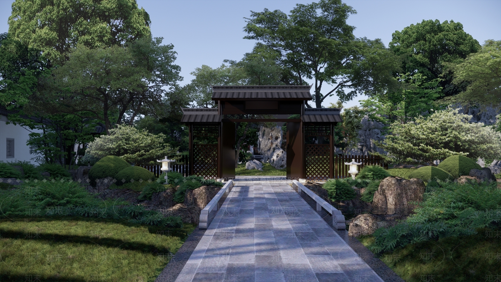 中式假山SU模型下载【ID:1197921982】