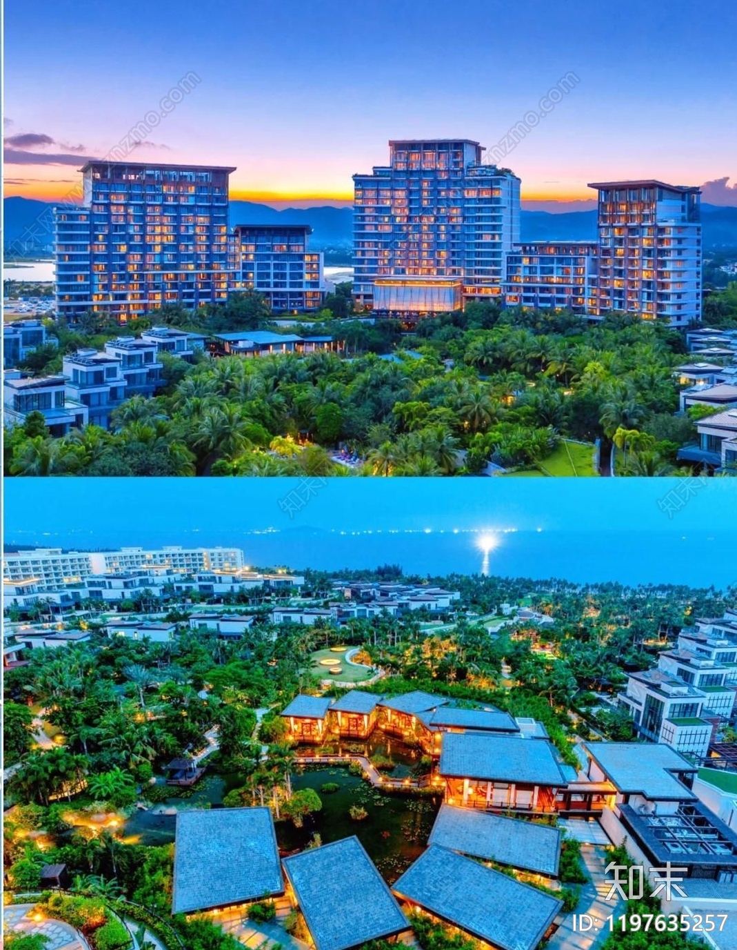 现代新中式酒店建筑施工图下载【ID:1197635257】