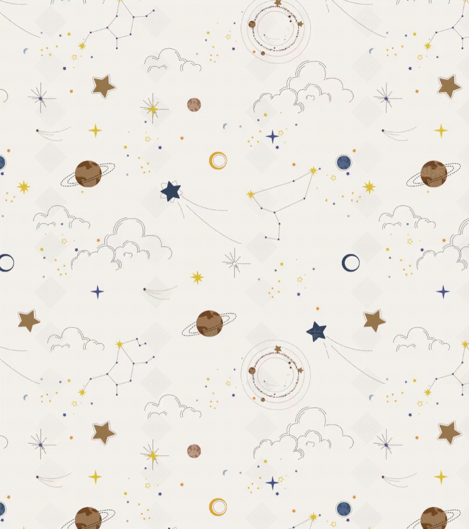 现代奶油儿童壁纸贴图下载【ID:1197635580】