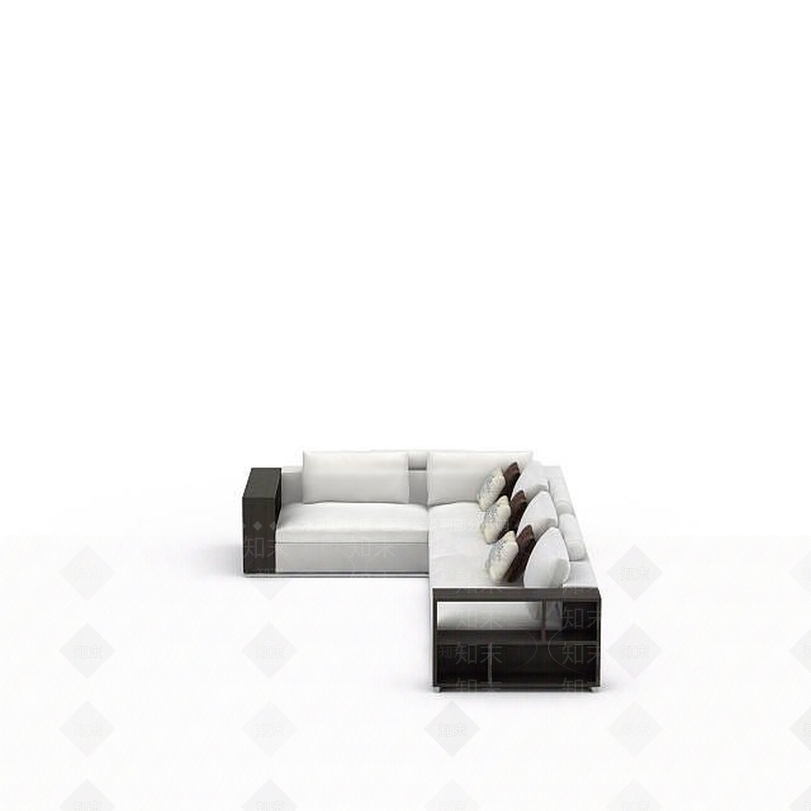 现代转角双人沙发3D模型下载【ID:1197638120】