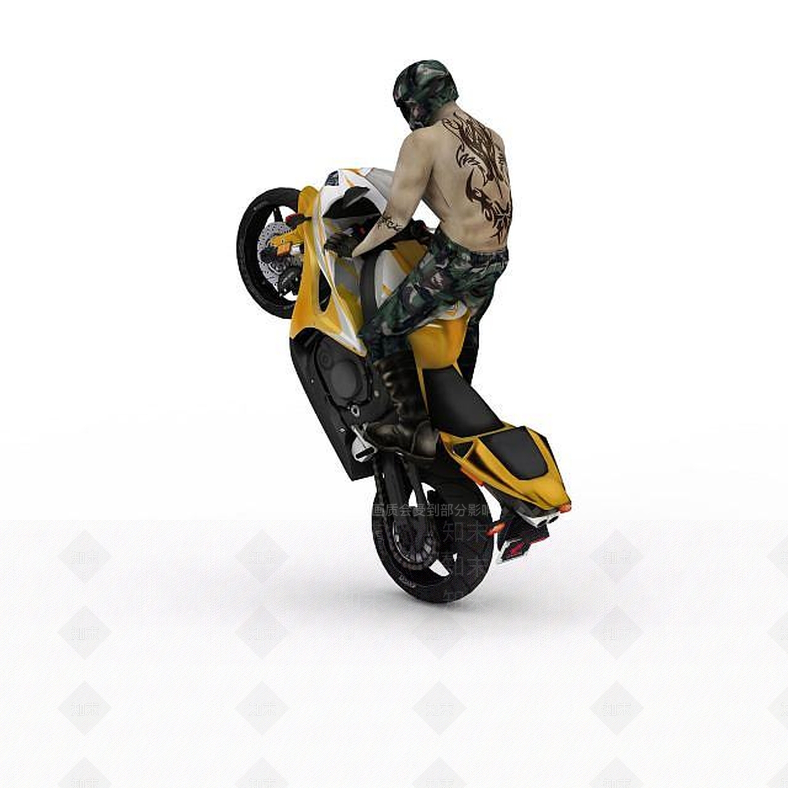 现代摩托车3D模型下载【ID:1197638611】