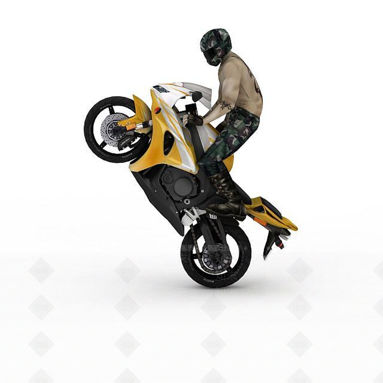 现代摩托车3D模型下载【ID:1197638611】