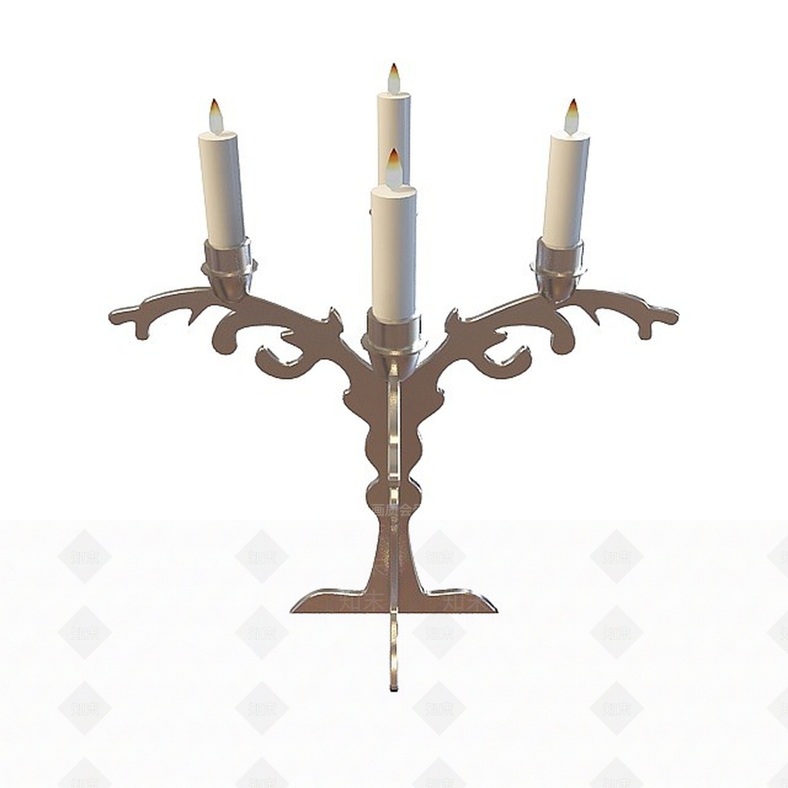 现代精品蜡烛台灯3D模型下载【ID:1197638879】