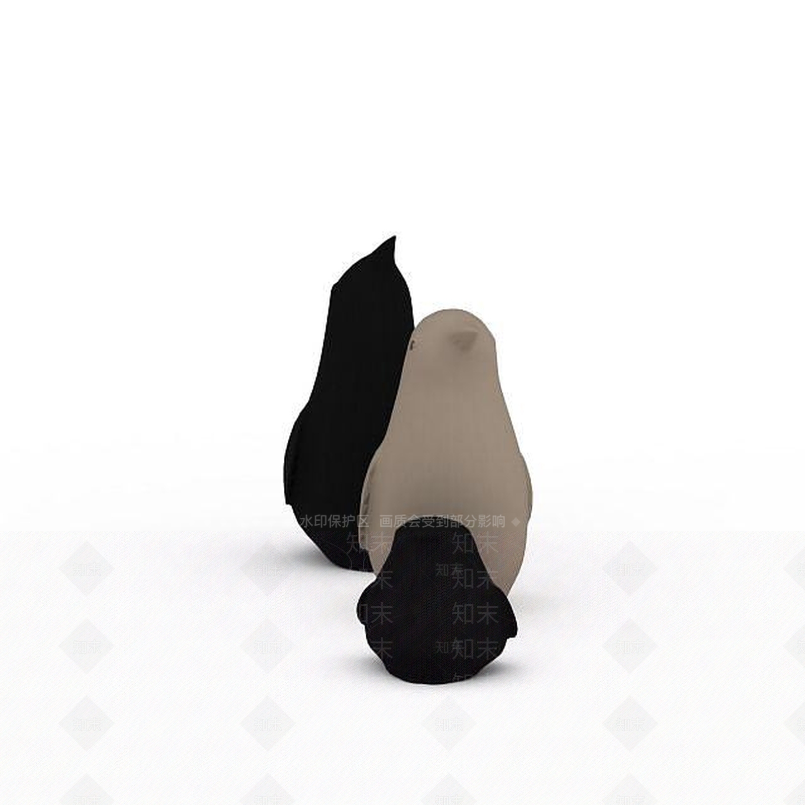 现代企鹅工艺品摆件3D模型下载【ID:1197639453】
