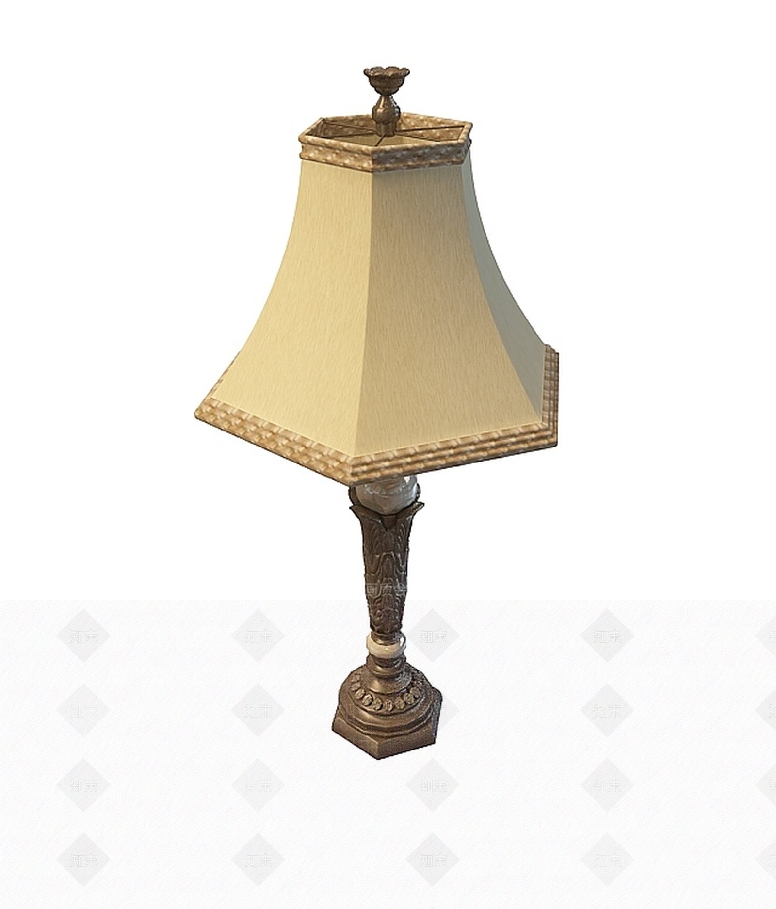 现代精品欧式台灯3D模型下载【ID:1197639594】