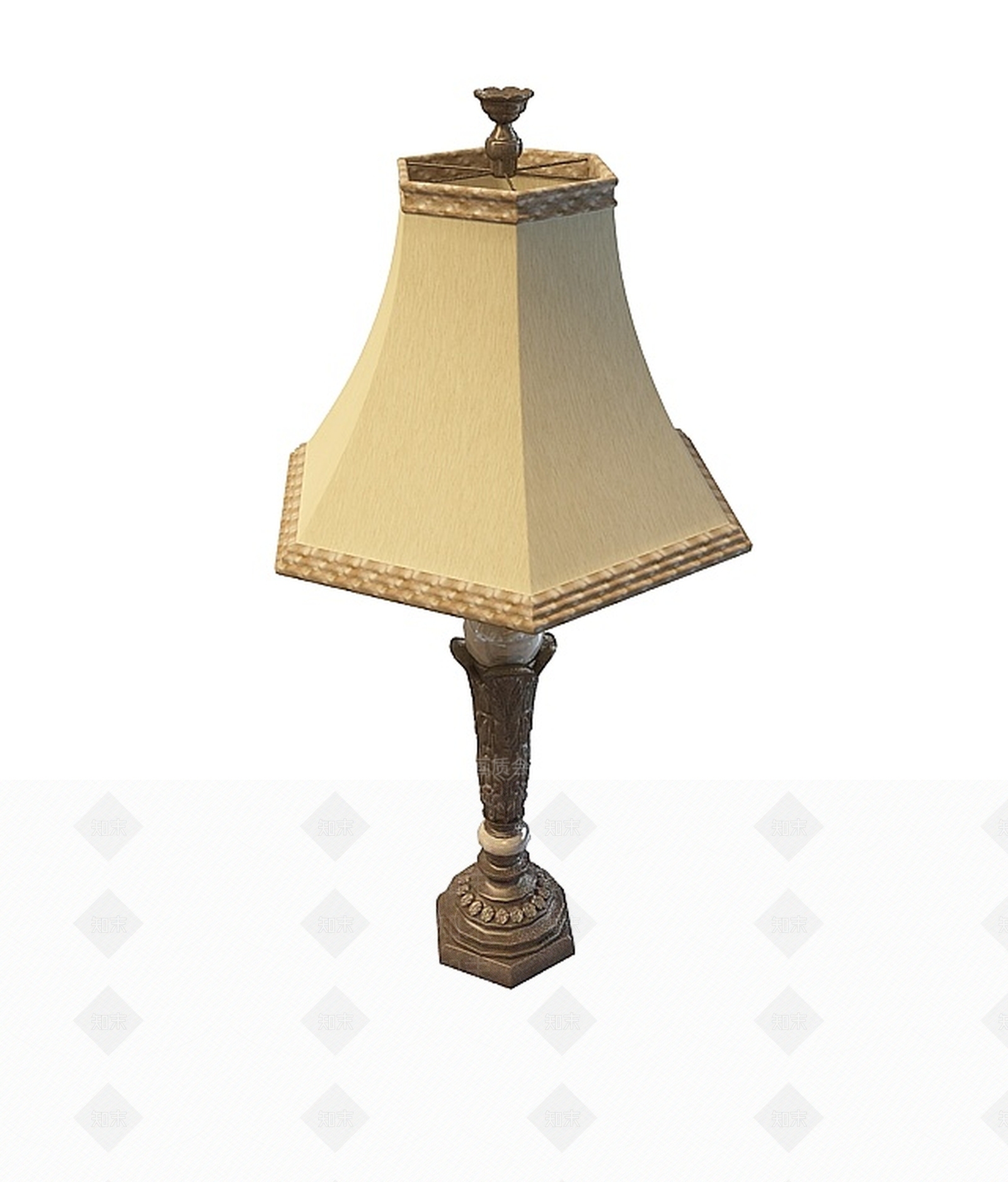 现代精品欧式台灯3D模型下载【ID:1197639594】
