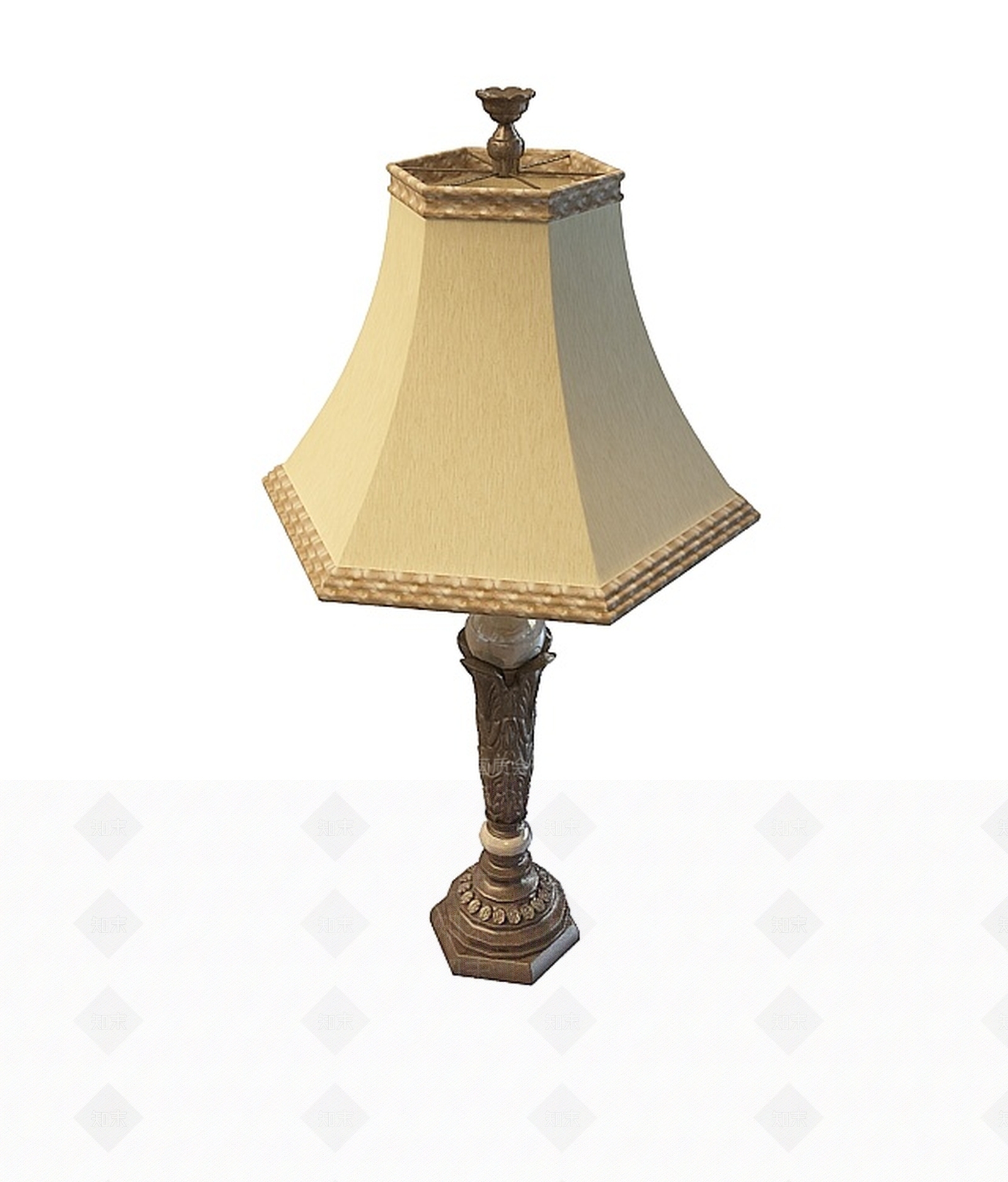 现代精品欧式台灯3D模型下载【ID:1197639594】