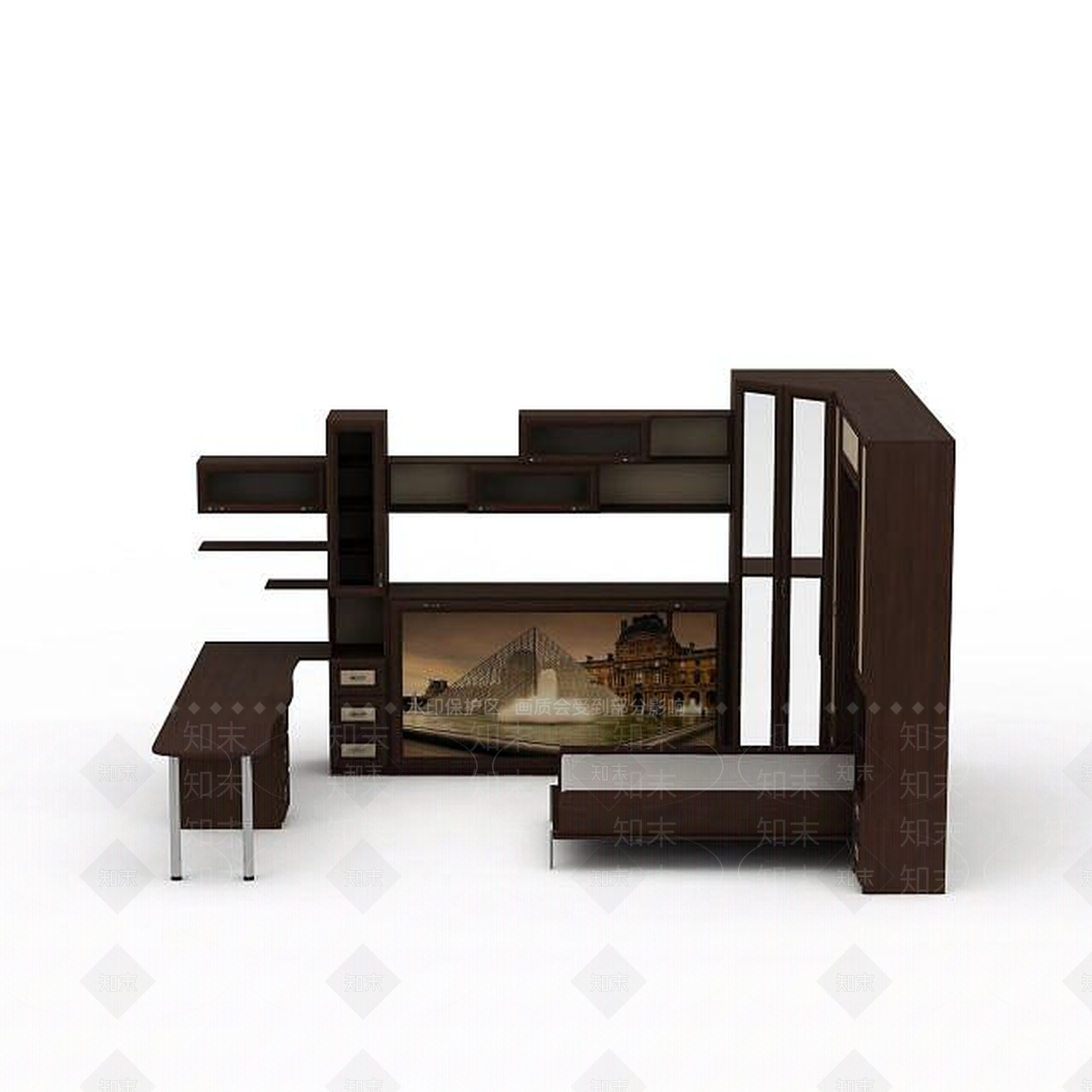 现代衣柜3D模型下载【ID:1197639942】