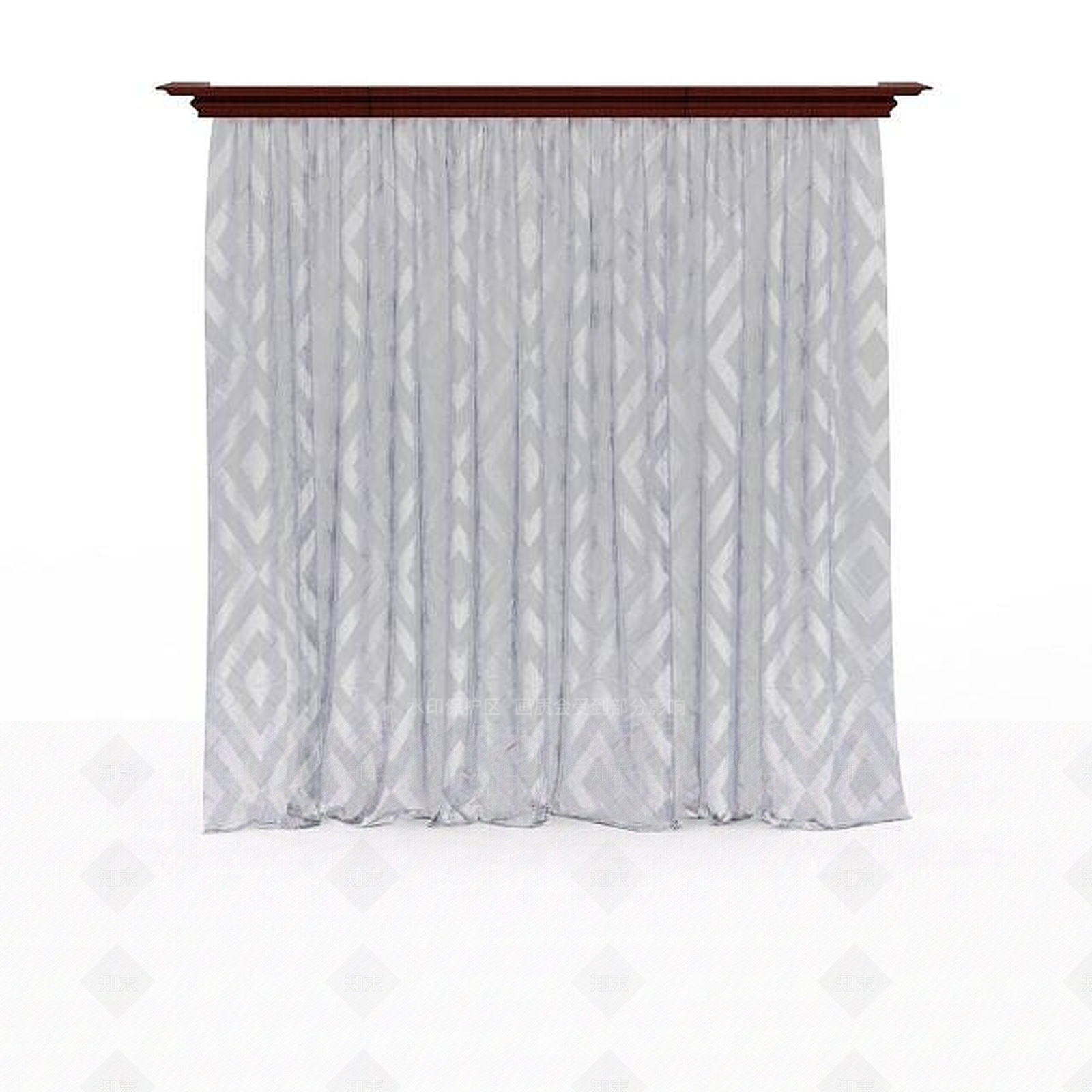 现代卧室落地窗帘3D模型下载【ID:1197640737】