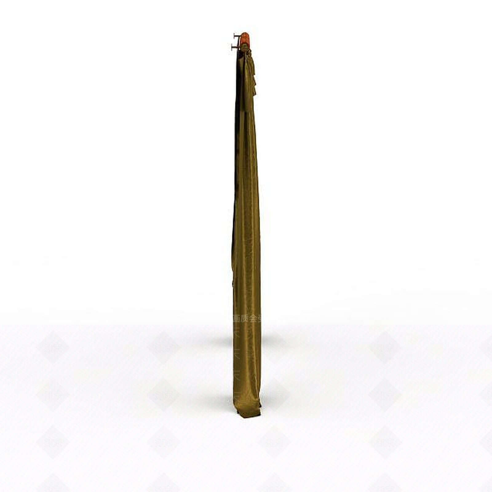 现代绿色卧室窗帘3D模型下载【ID:1197641181】