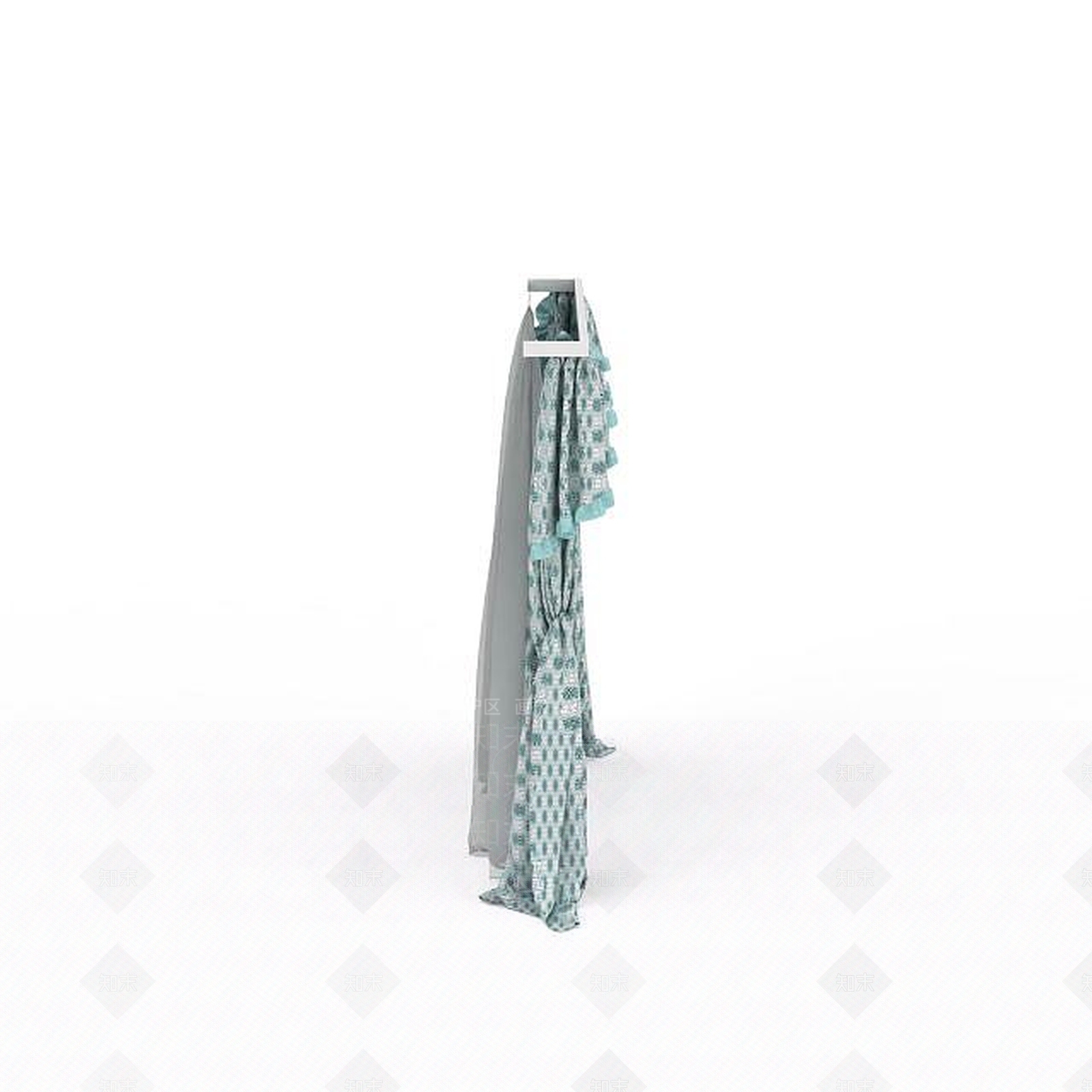 现代窗帘3D模型下载【ID:1197641309】