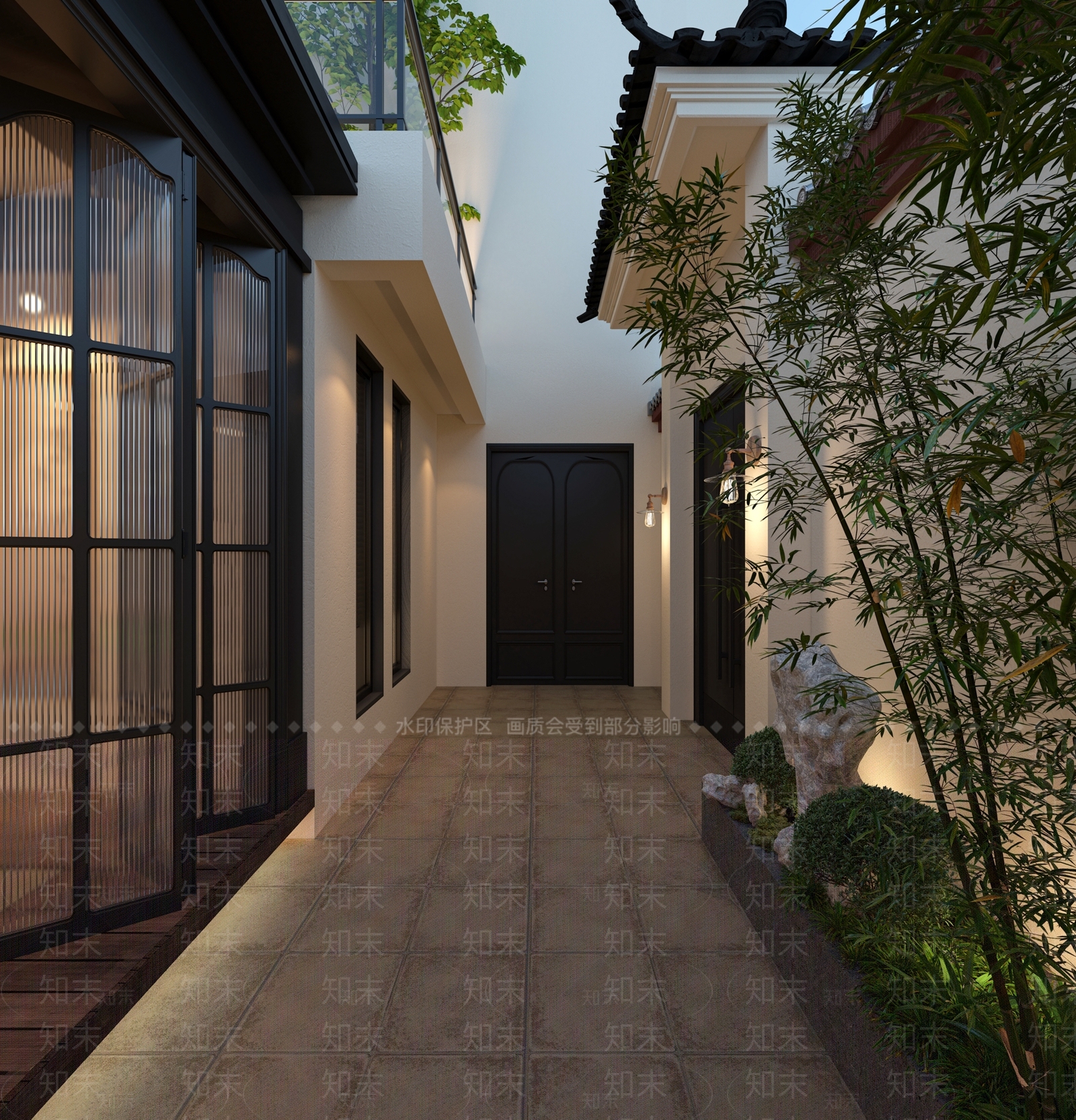 法式现代阳台3D模型下载【ID:1197642600】