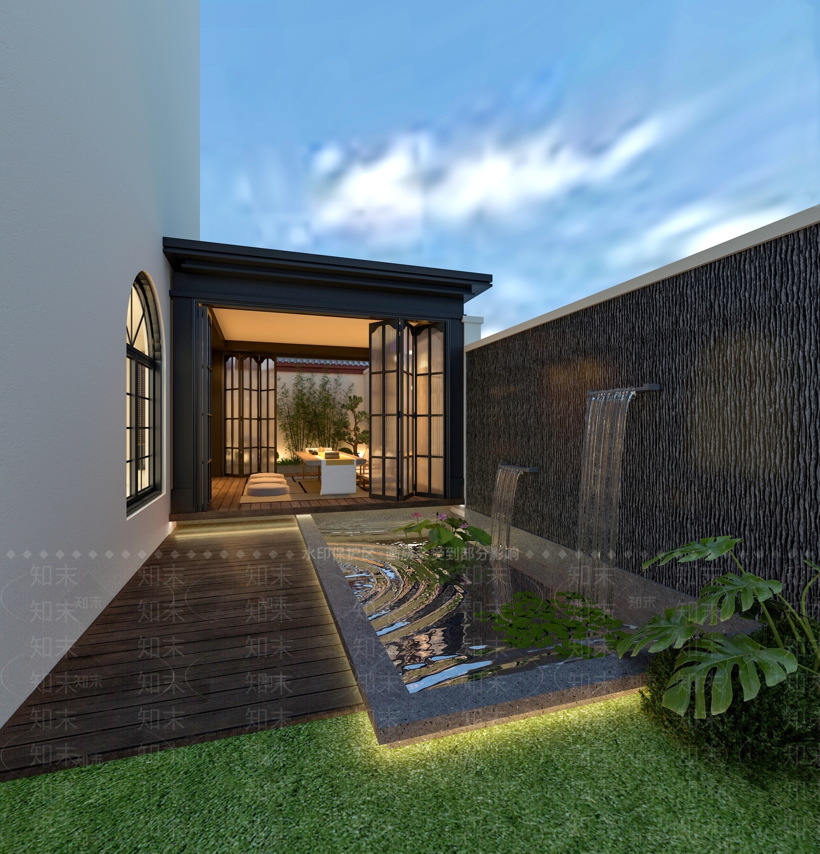 法式现代阳台3D模型下载【ID:1197642600】