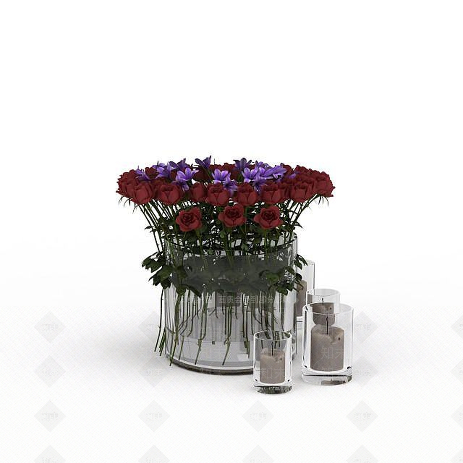 现代玫瑰花3D模型下载【ID:1197642418】