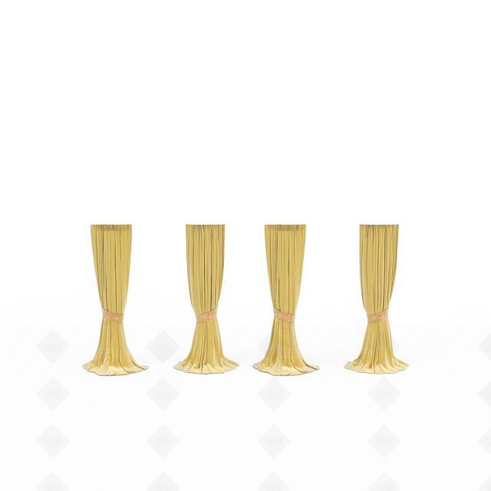 现代酒店窗帘3D模型下载【ID:1197643572】