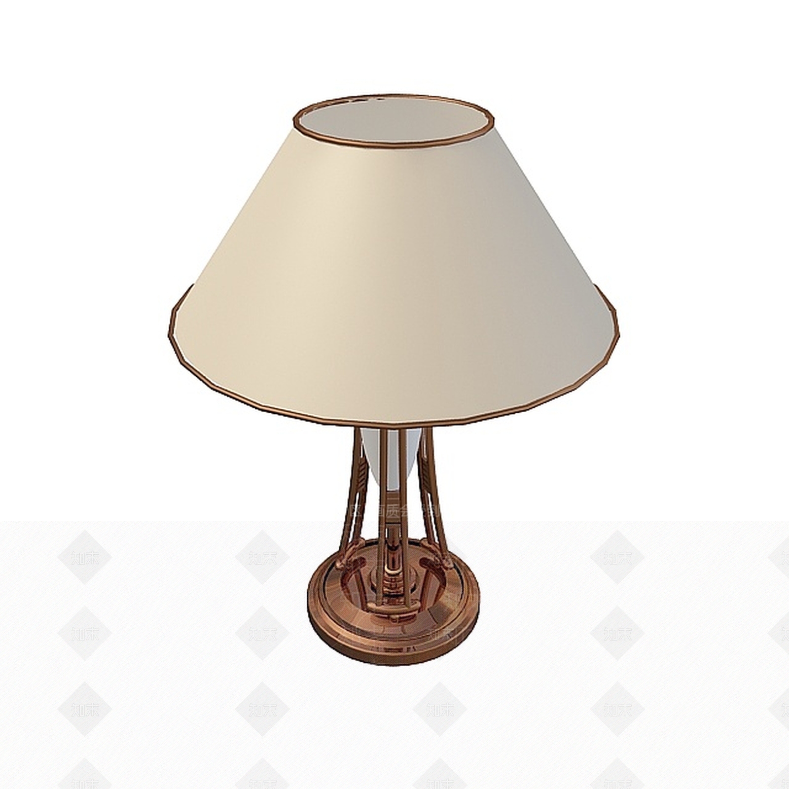 简欧台灯3D模型下载【ID:1197643956】