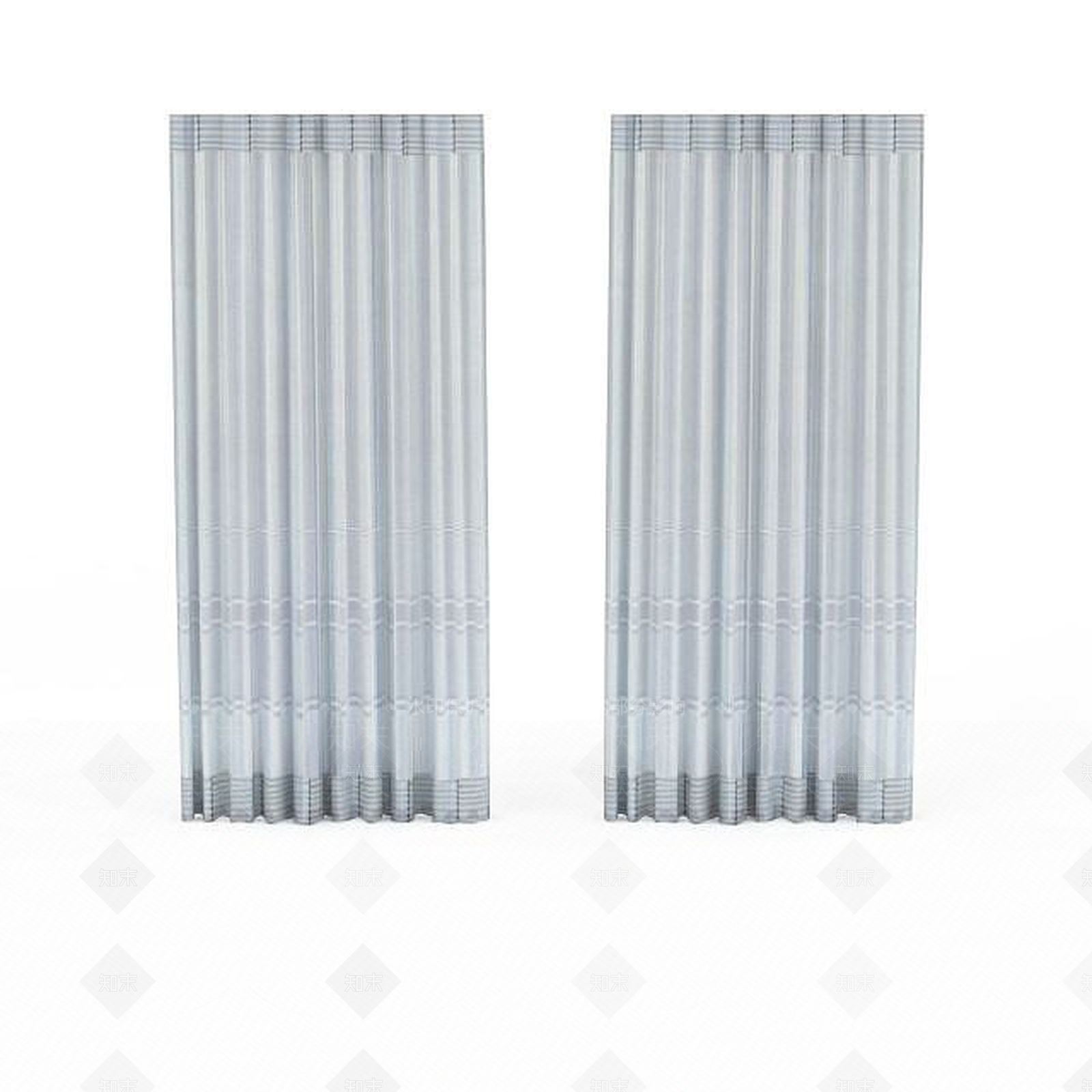 现代简约客厅窗帘3D模型下载【ID:1197644528】