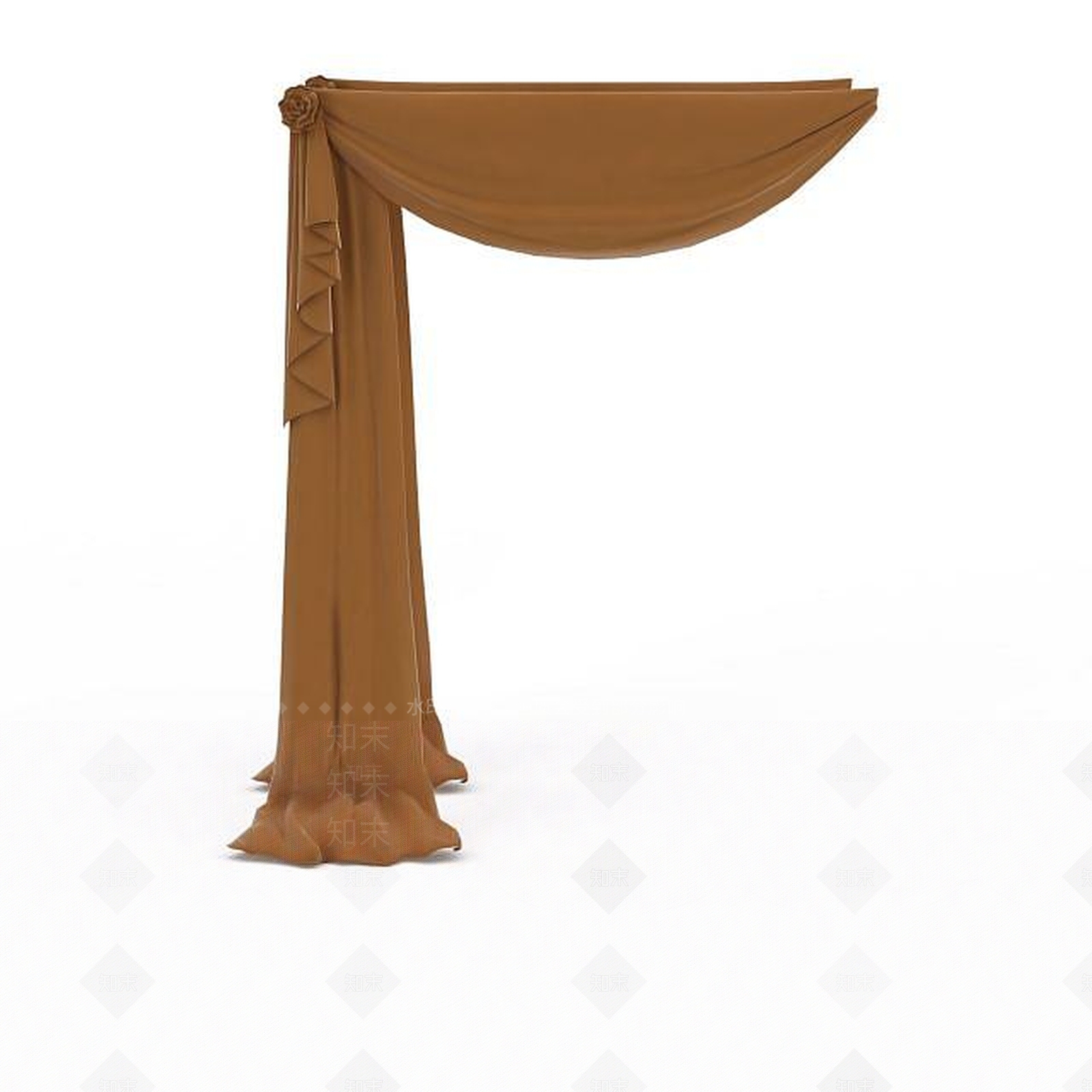 现代卧室落地窗帘3D模型下载【ID:1197644639】