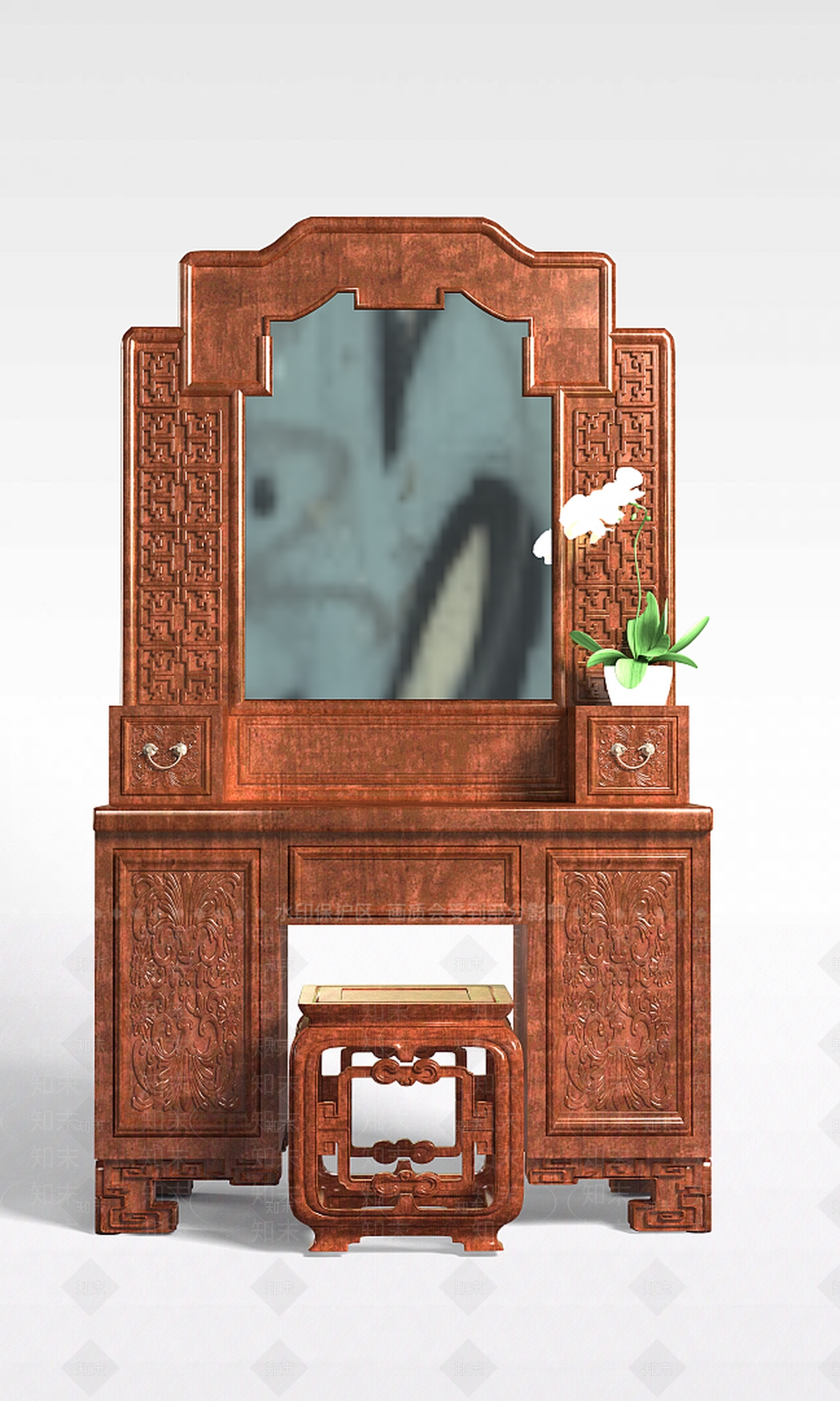 现代书桌3D模型下载【ID:1197645533】