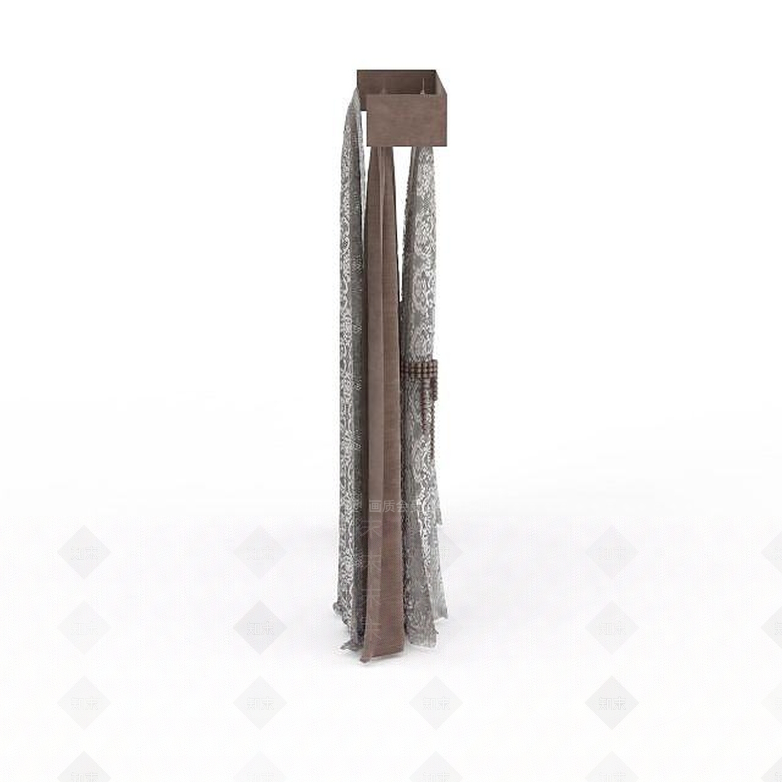 欧式古典欧式风格窗帘3D模型下载【ID:1197645825】