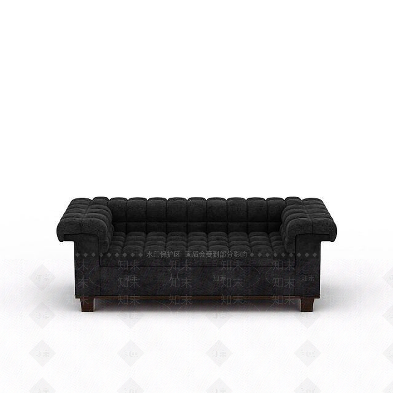 现代布艺双人沙发3D模型下载【ID:1197647411】