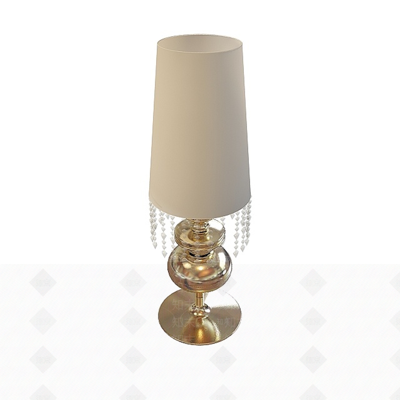 简欧金色简欧台灯3D模型下载【ID:1197647558】