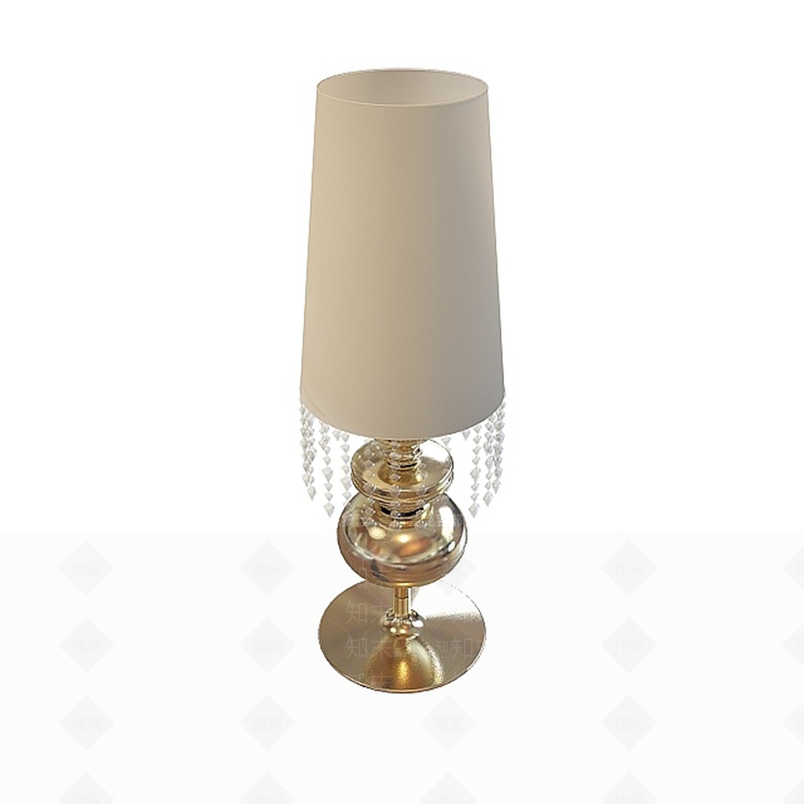 简欧金色简欧台灯3D模型下载【ID:1197647558】
