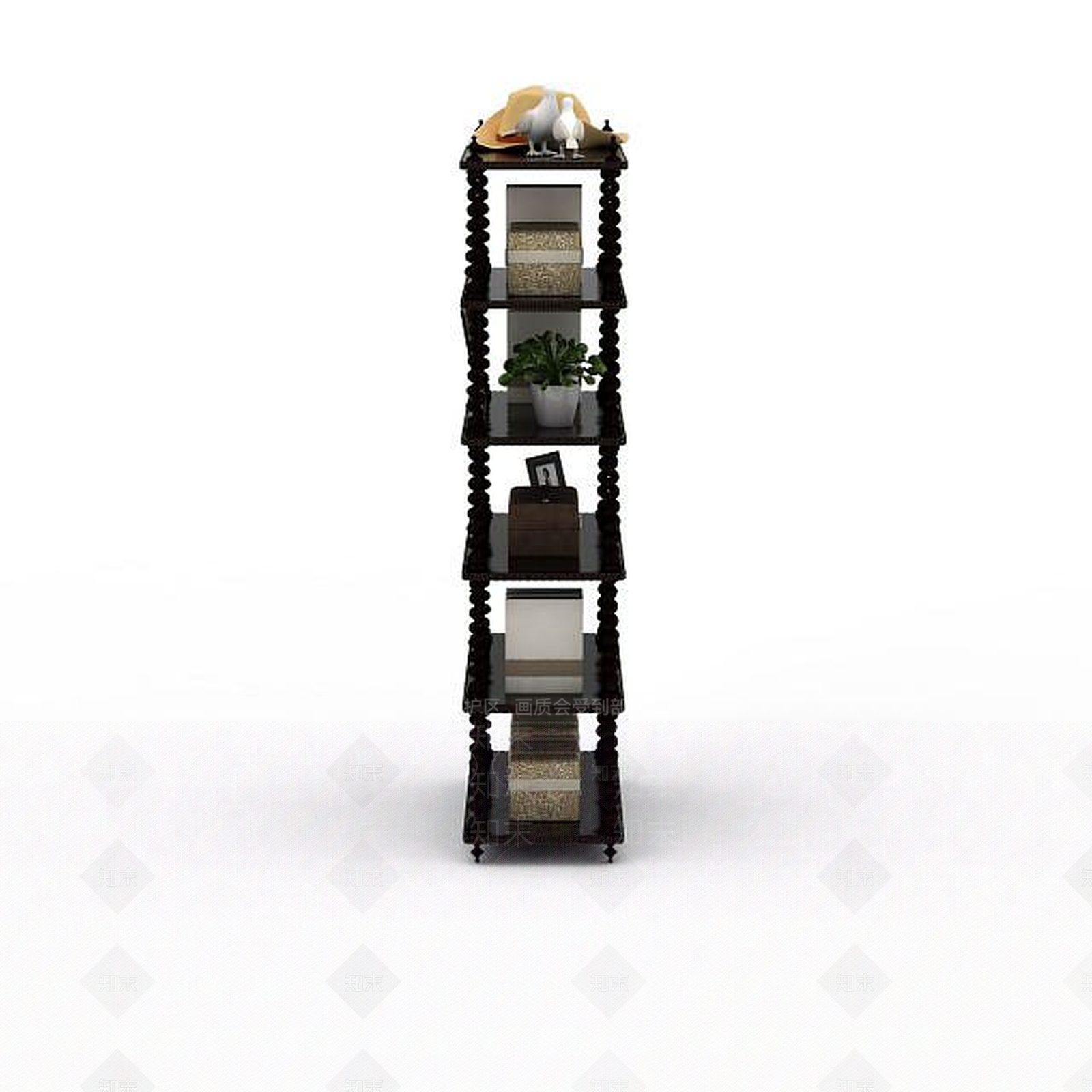 现代客厅置物架3D模型下载【ID:1197647718】