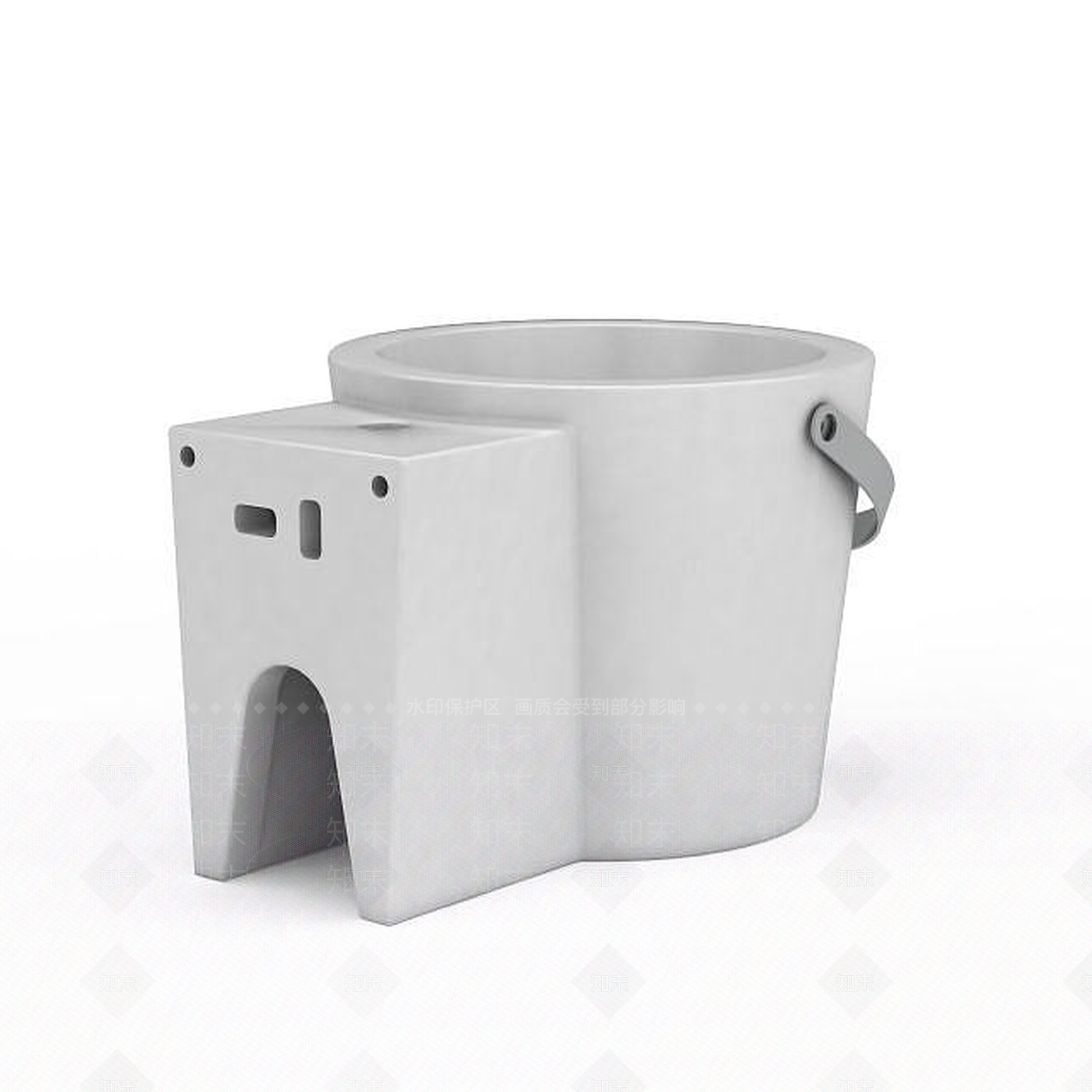 现代拖布池3D模型下载【ID:1197648690】