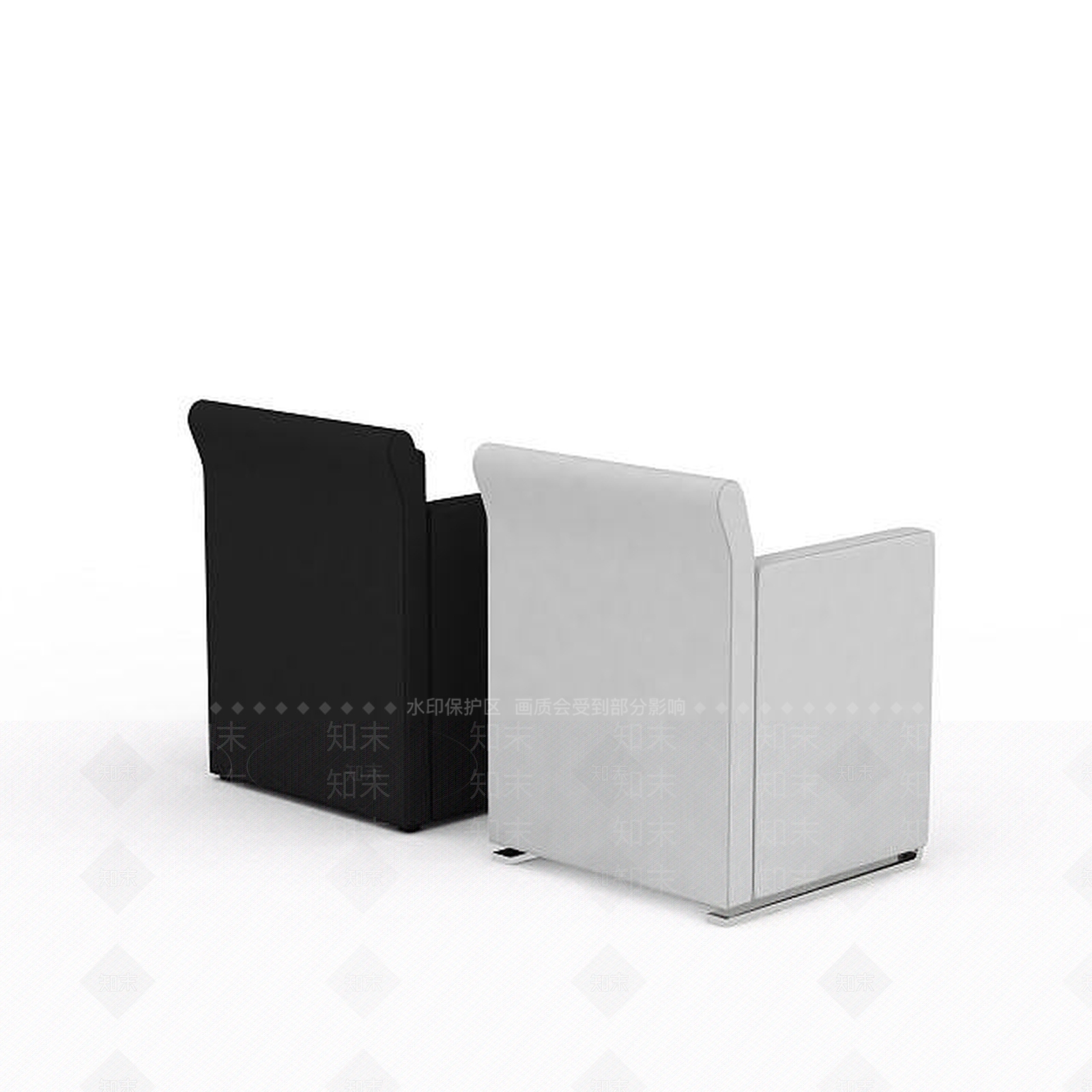 现代简易椅子3D模型下载【ID:1197649337】