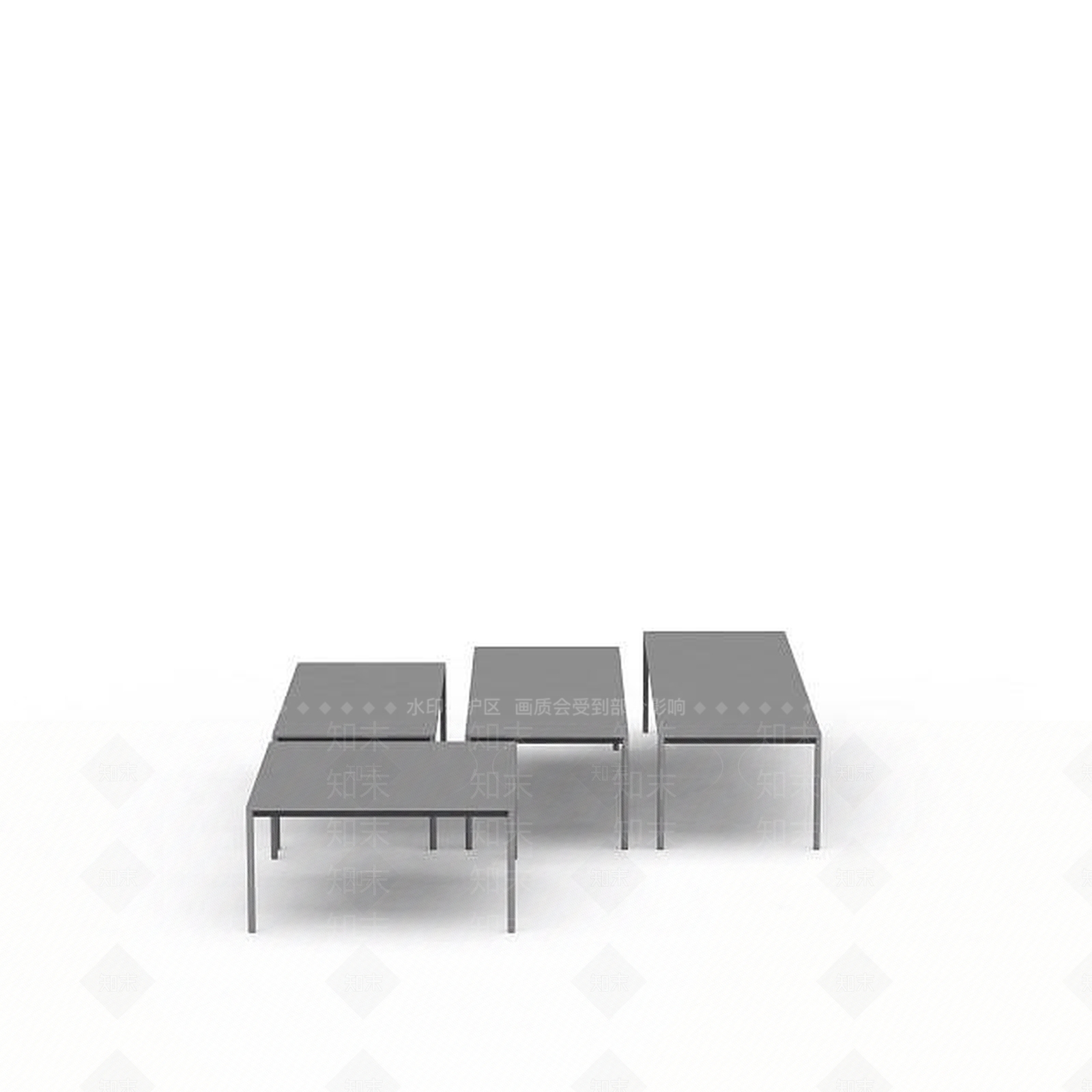 现代简易桌子3D模型下载【ID:1197649615】