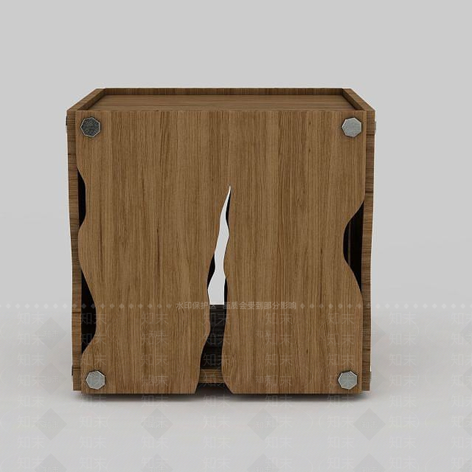 现代创意木制灯罩台灯3D模型下载【ID:1197650549】