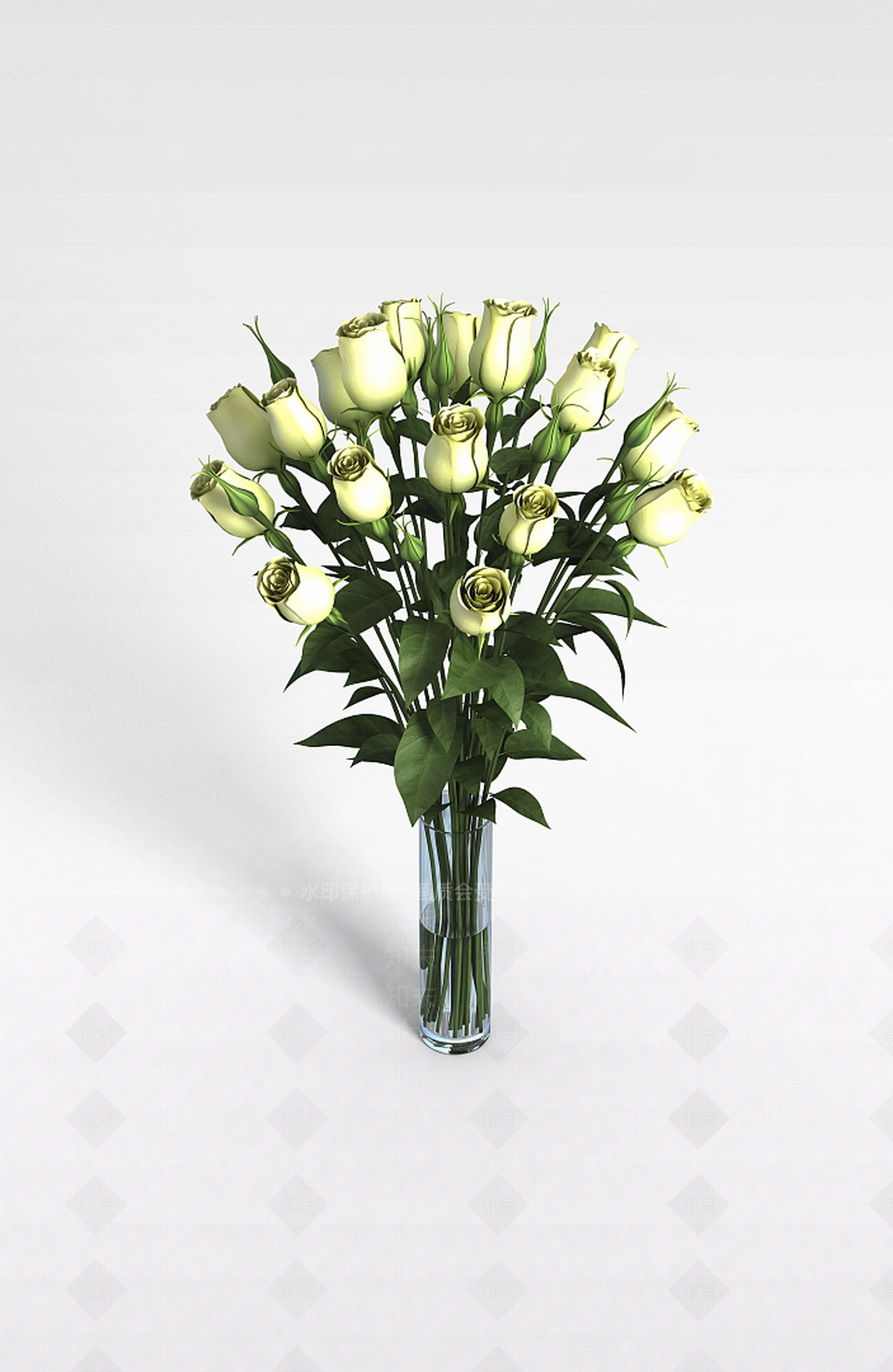 现代装饰花3D模型下载【ID:1197650930】