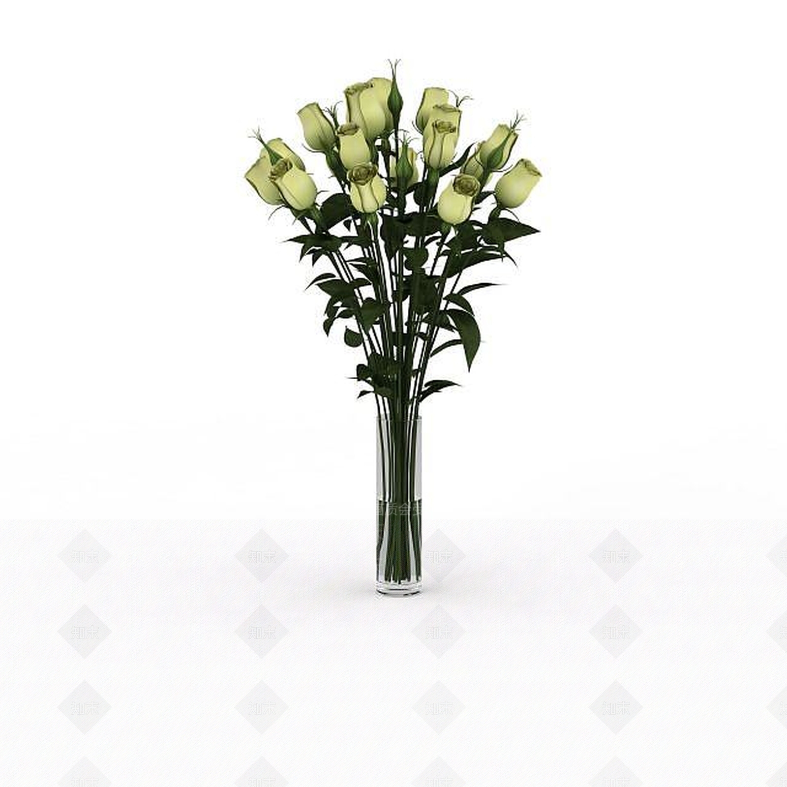 现代装饰花3D模型下载【ID:1197650930】