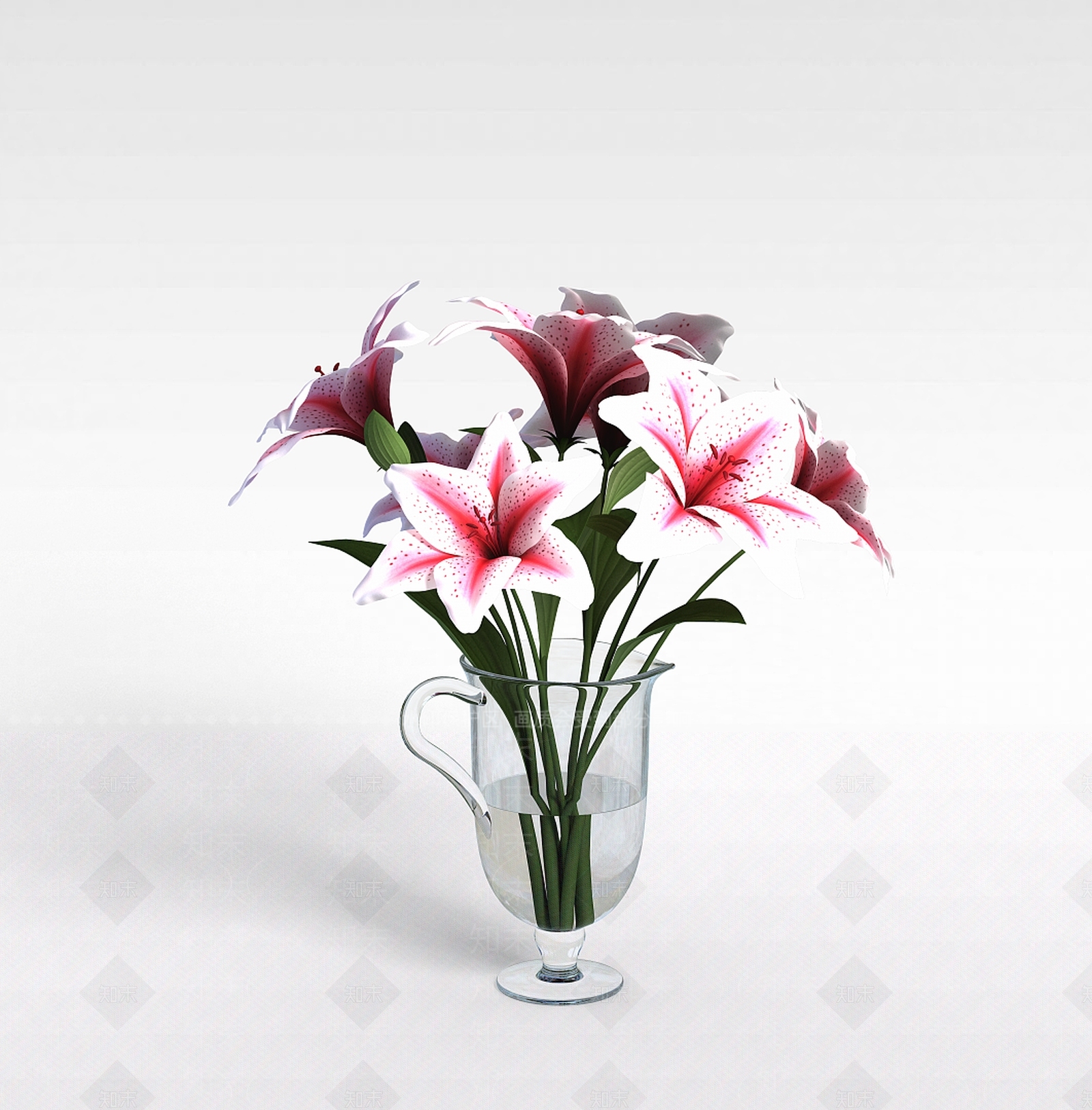 现代装饰花3D模型下载【ID:1197651099】