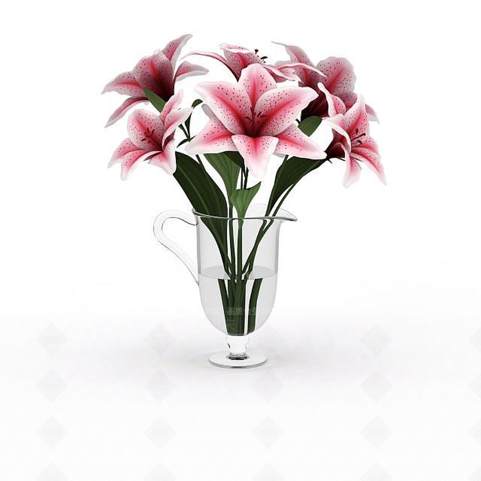 现代装饰花3D模型下载【ID:1197651099】