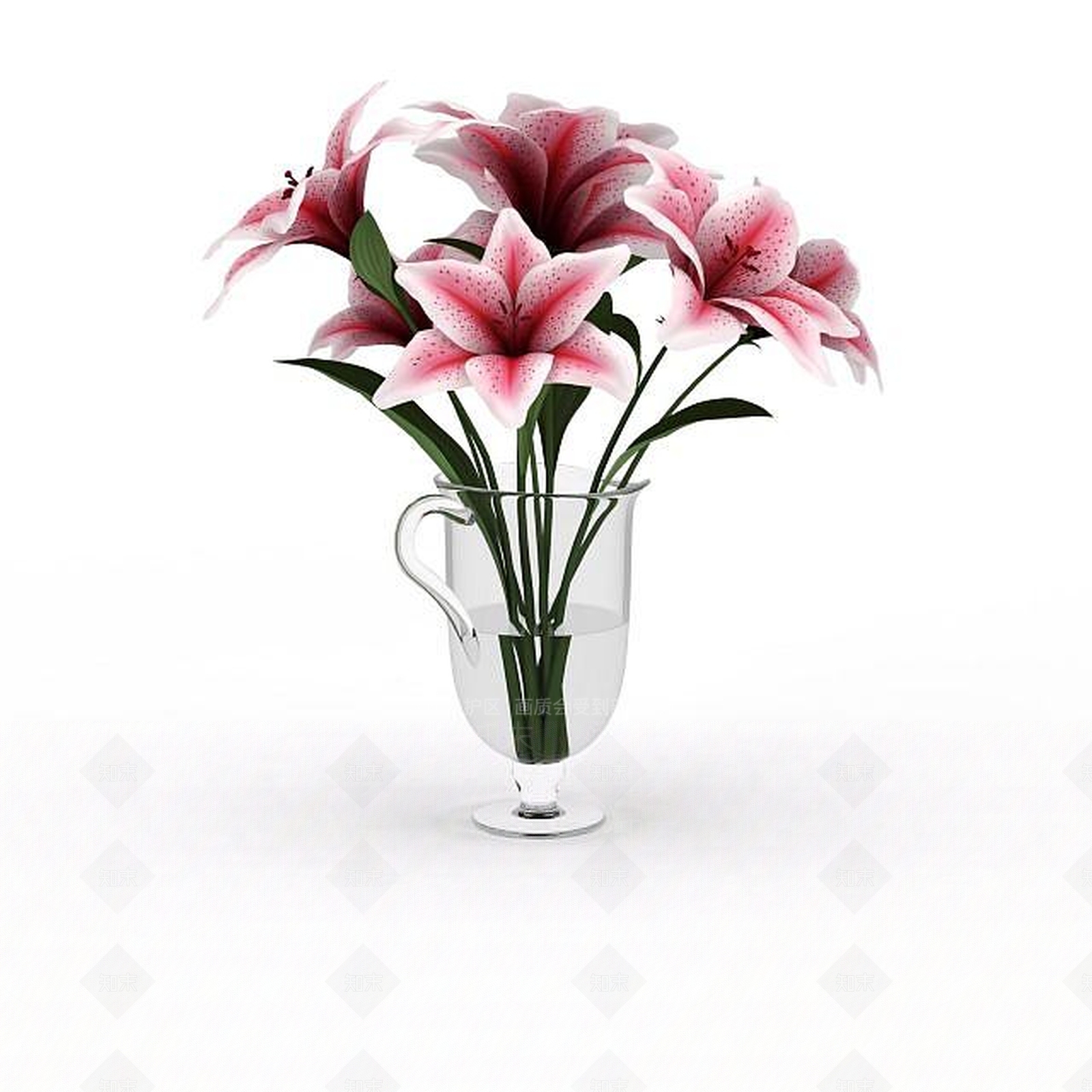 现代装饰花3D模型下载【ID:1197651099】