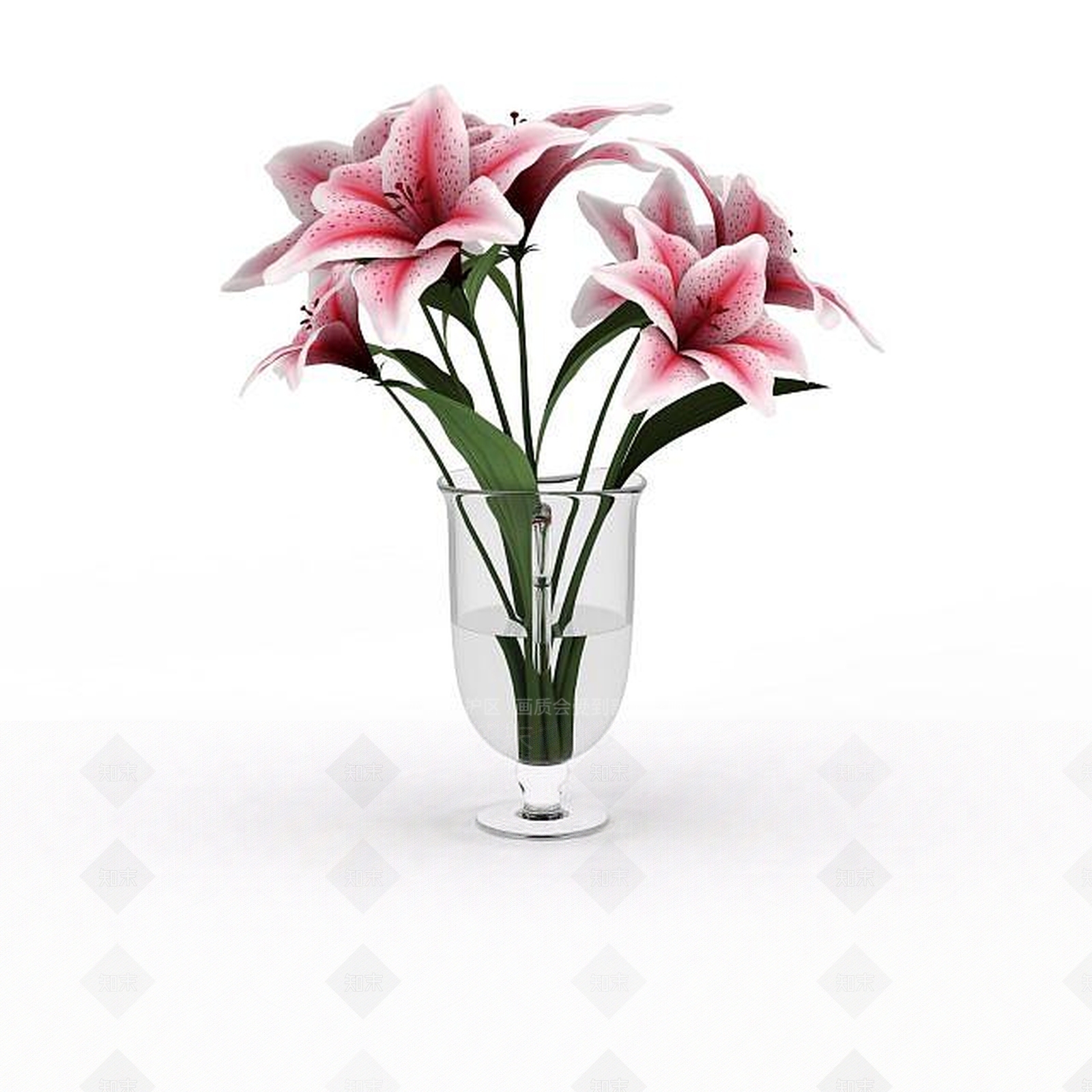 现代装饰花3D模型下载【ID:1197651099】