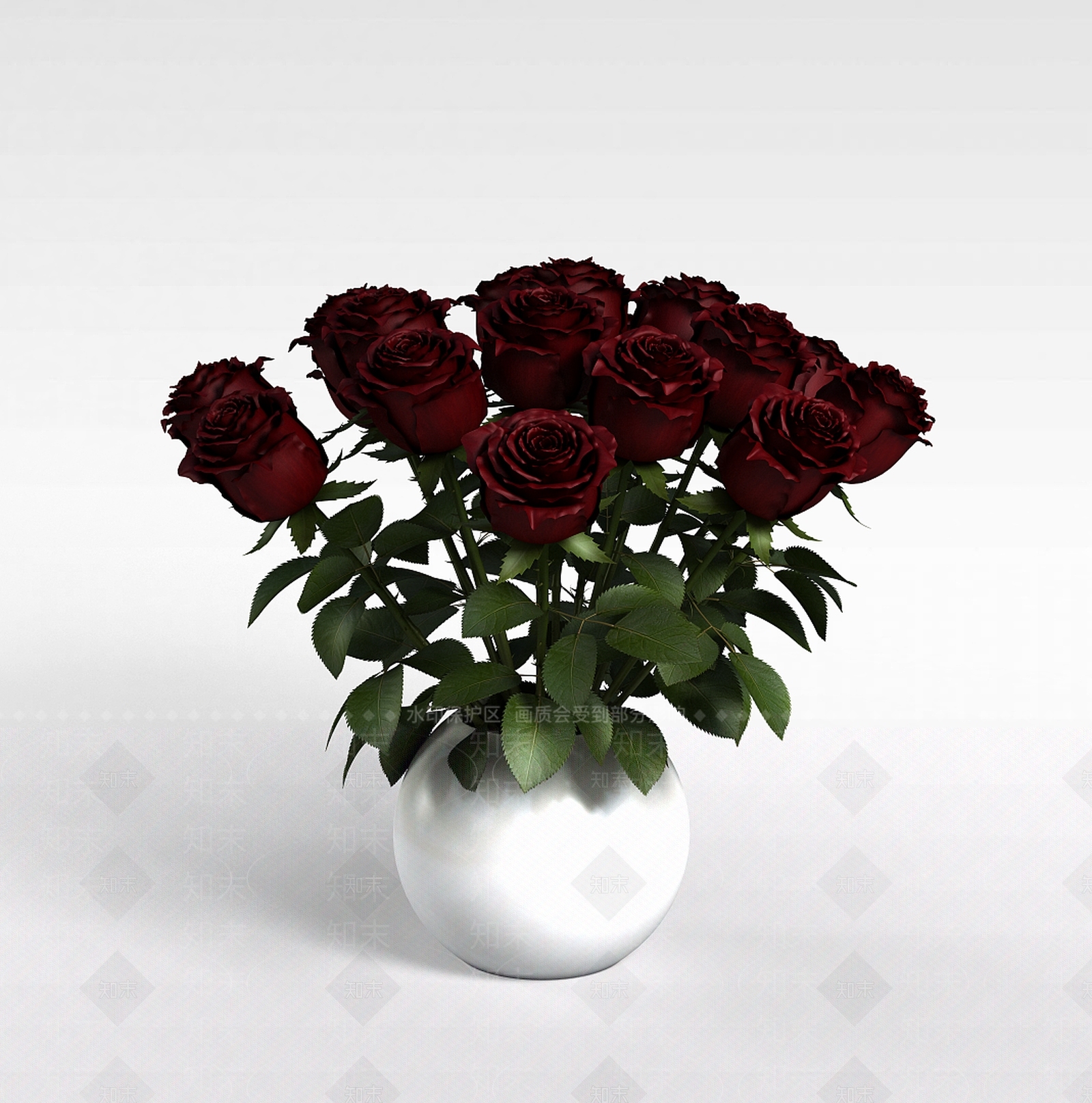 现代室内玫瑰3D模型下载【ID:1197651386】