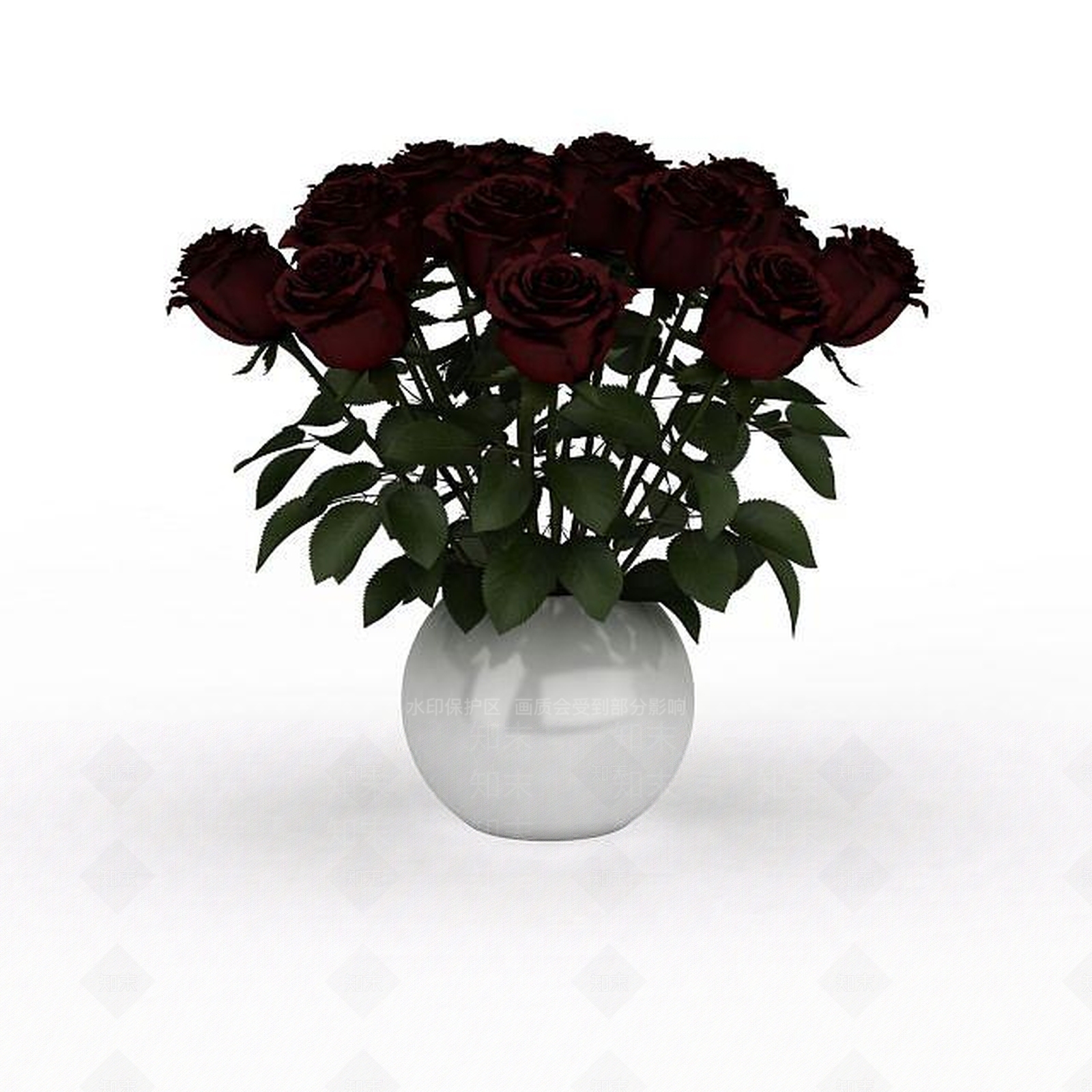 现代室内玫瑰3D模型下载【ID:1197651386】