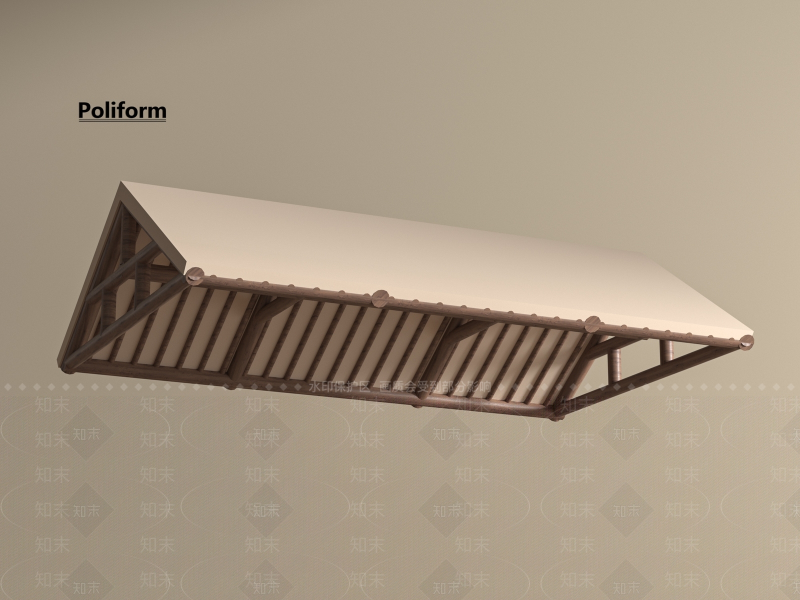 新中式屋檐3D模型下载【ID:1197651866】