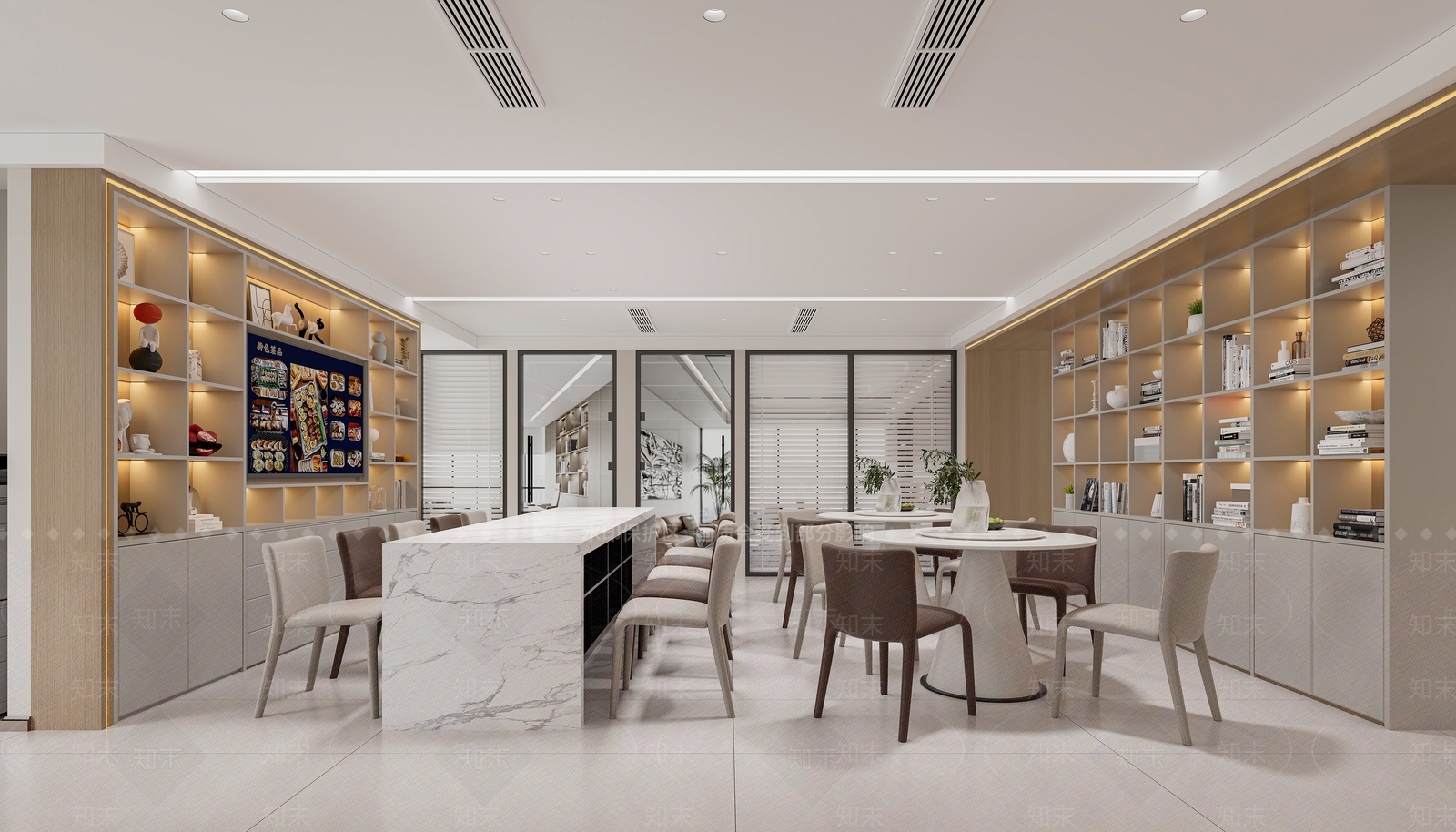 现代办公大厅3D模型下载【ID:1197653655】