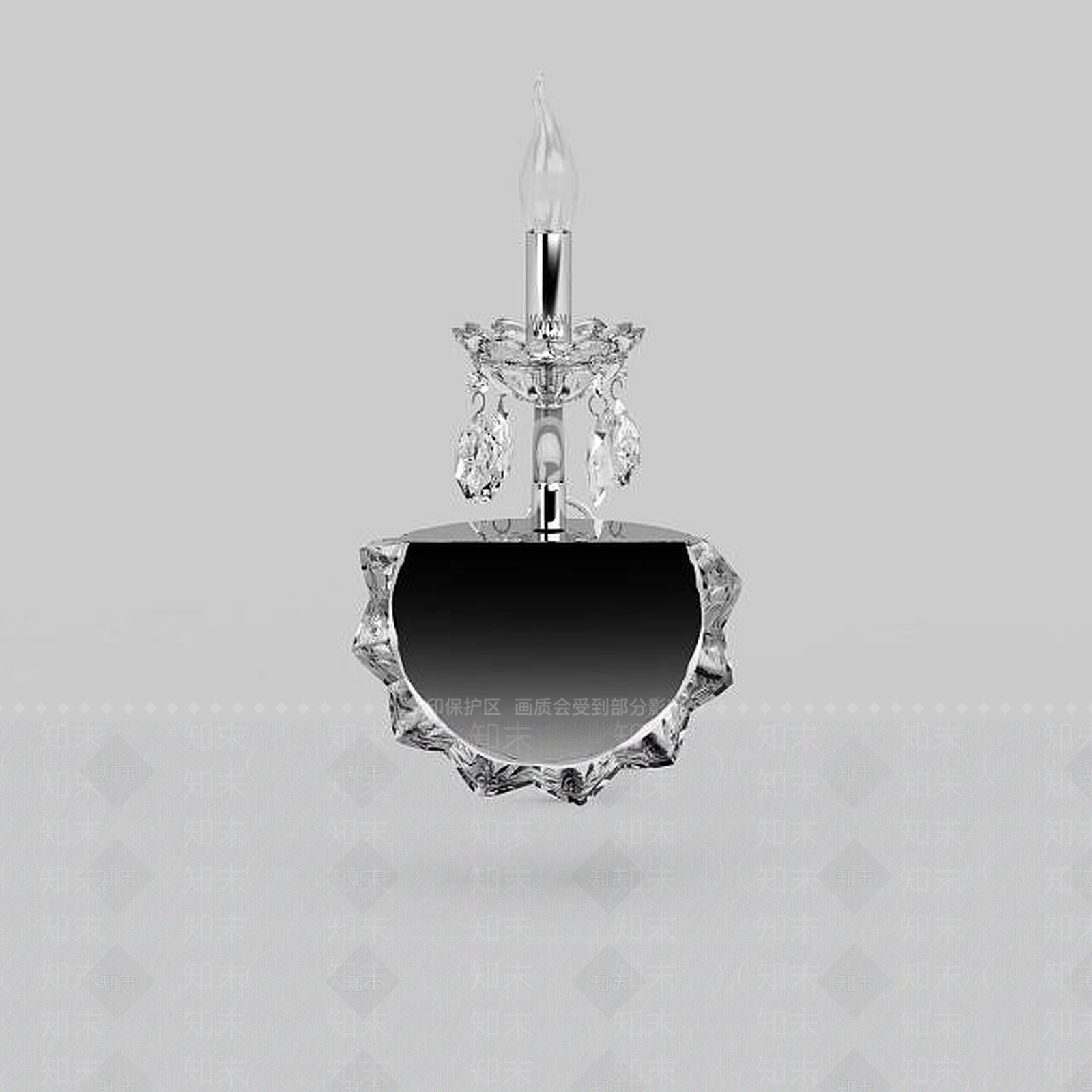 现代水晶壁灯3D模型下载【ID:1197653584】