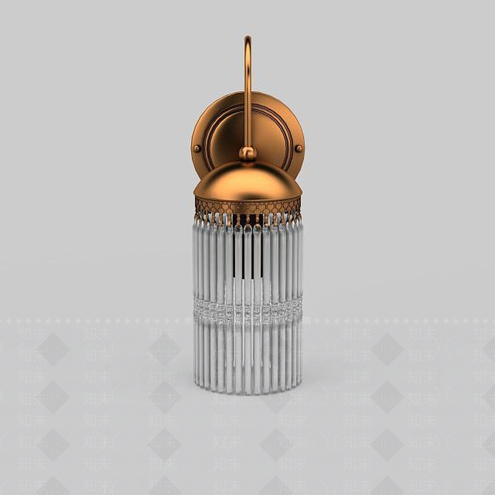 现代铜色壁灯3D模型下载【ID:1197653690】