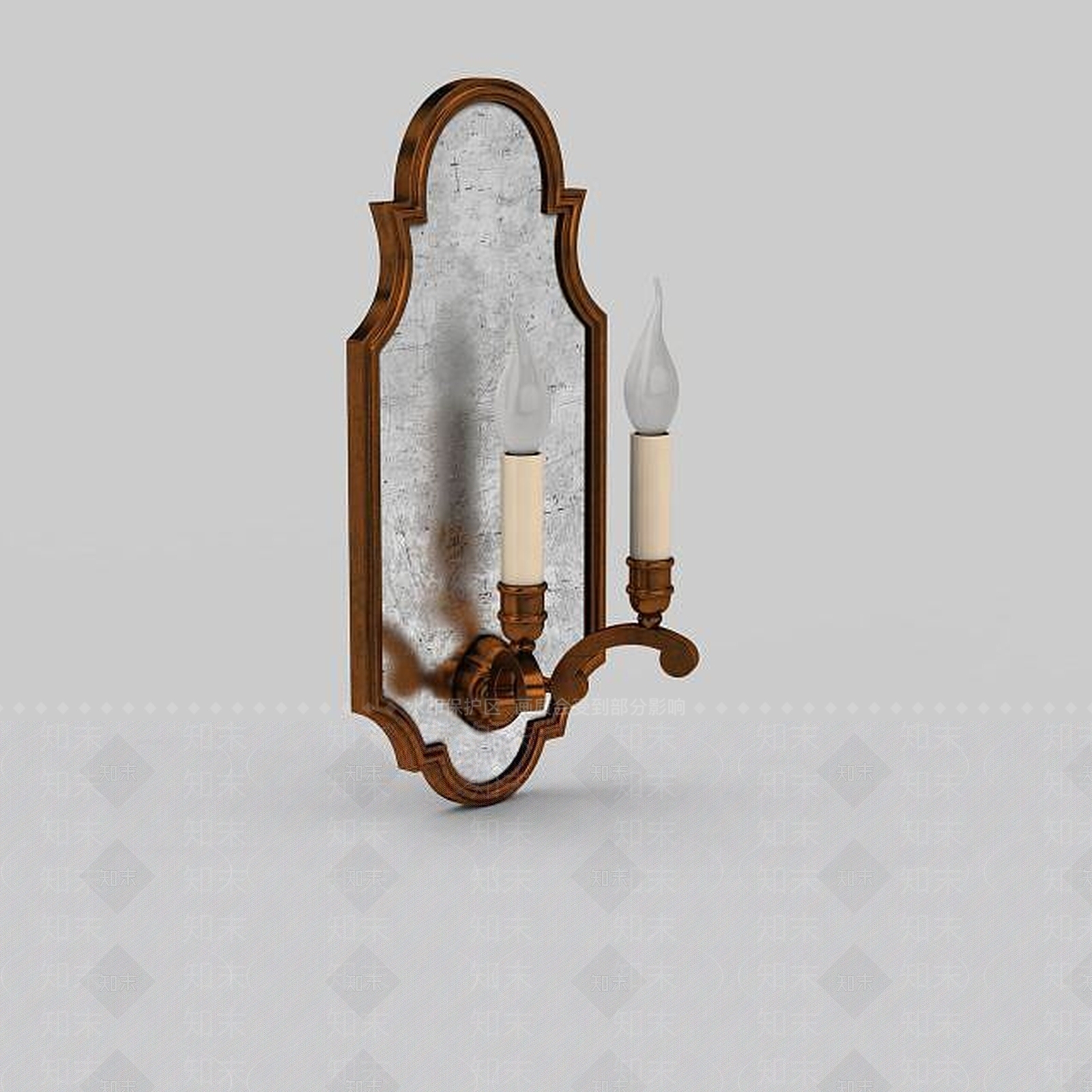 现代蜡烛壁灯3D模型下载【ID:1197653906】
