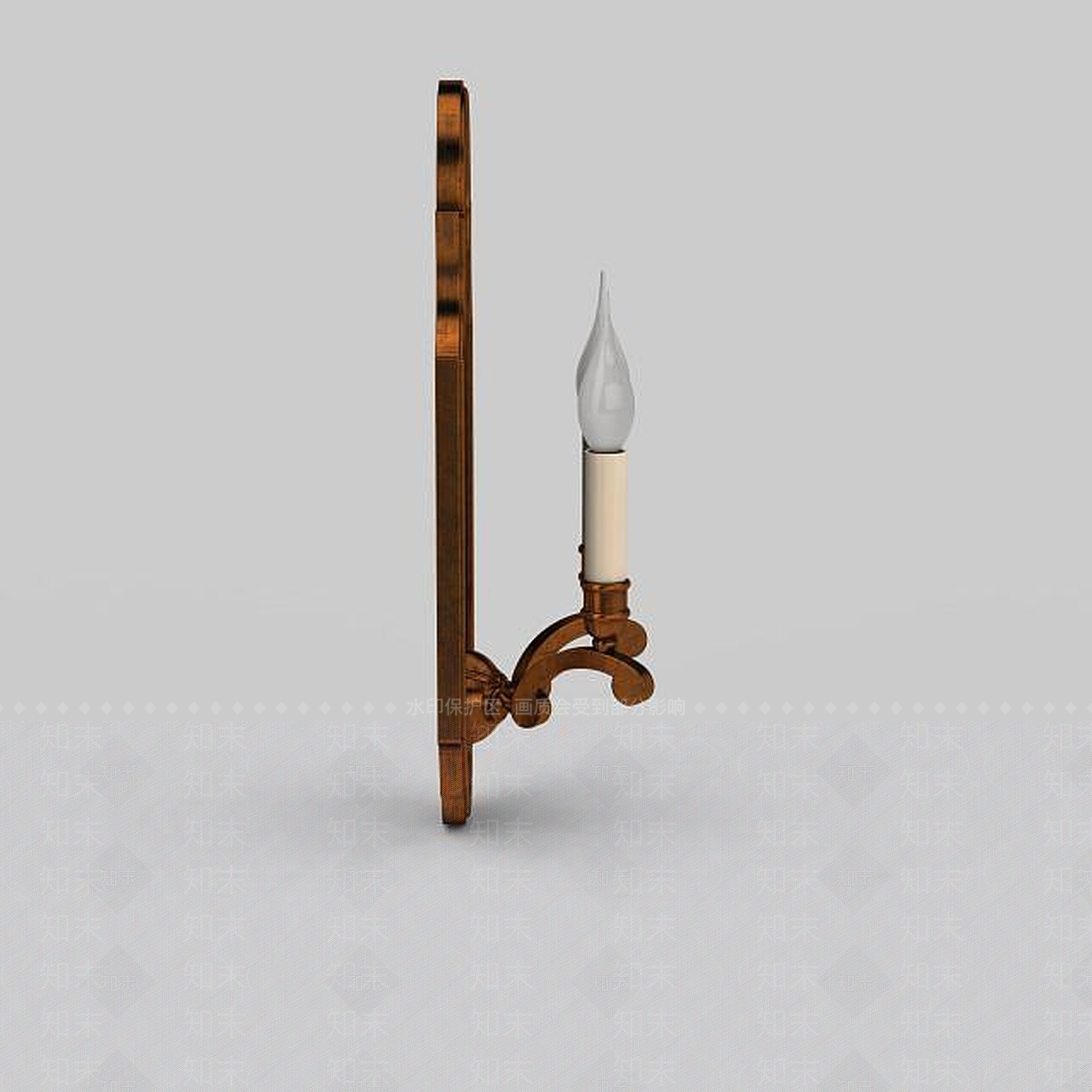现代蜡烛壁灯3D模型下载【ID:1197653906】