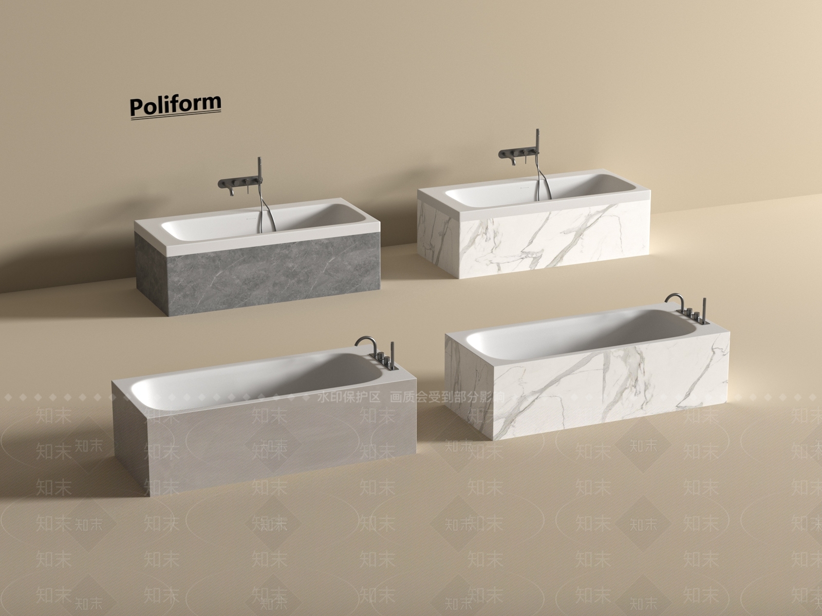 浴缸SU模型下载【ID:1197655009】