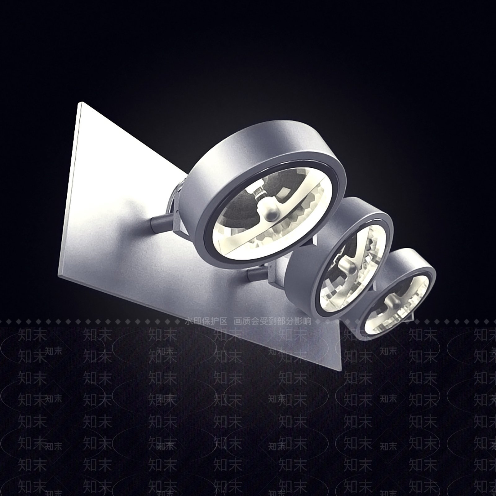 工业简约壁灯3D模型下载【ID:1197655337】