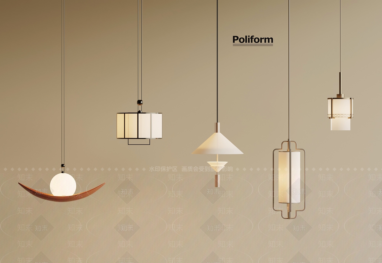 新中式吊灯SU模型下载【ID:1197656191】